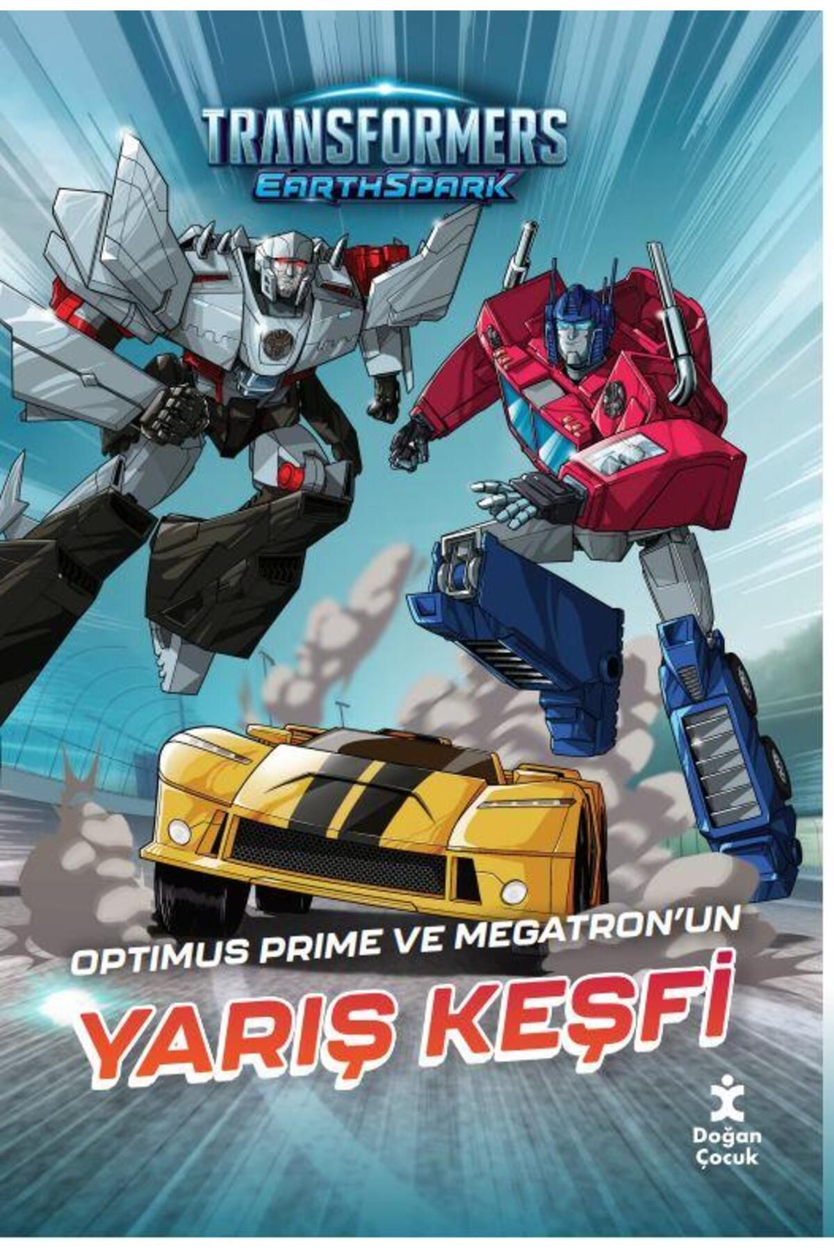 Doğan Çocuk Transformers Earthspark Optimus Prime Ve Megatron'un Yarış Keşfi