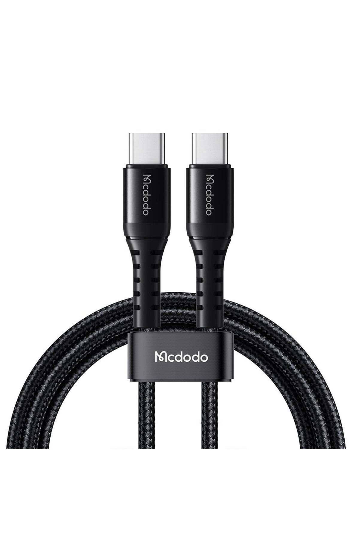 Mcdodo CA-5641 60W 3A Type-C To Type-C Şarj ve Data Kablosu Siyah 1M