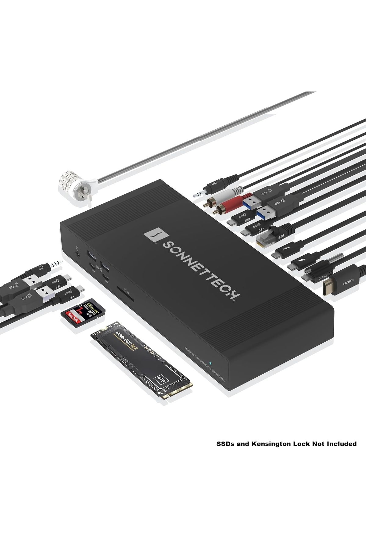 Sonnet Tech Echo 20 Superdock Thunderbolt 4 Superdock – Genişleme Dock Istasyonu – Mac & Pc