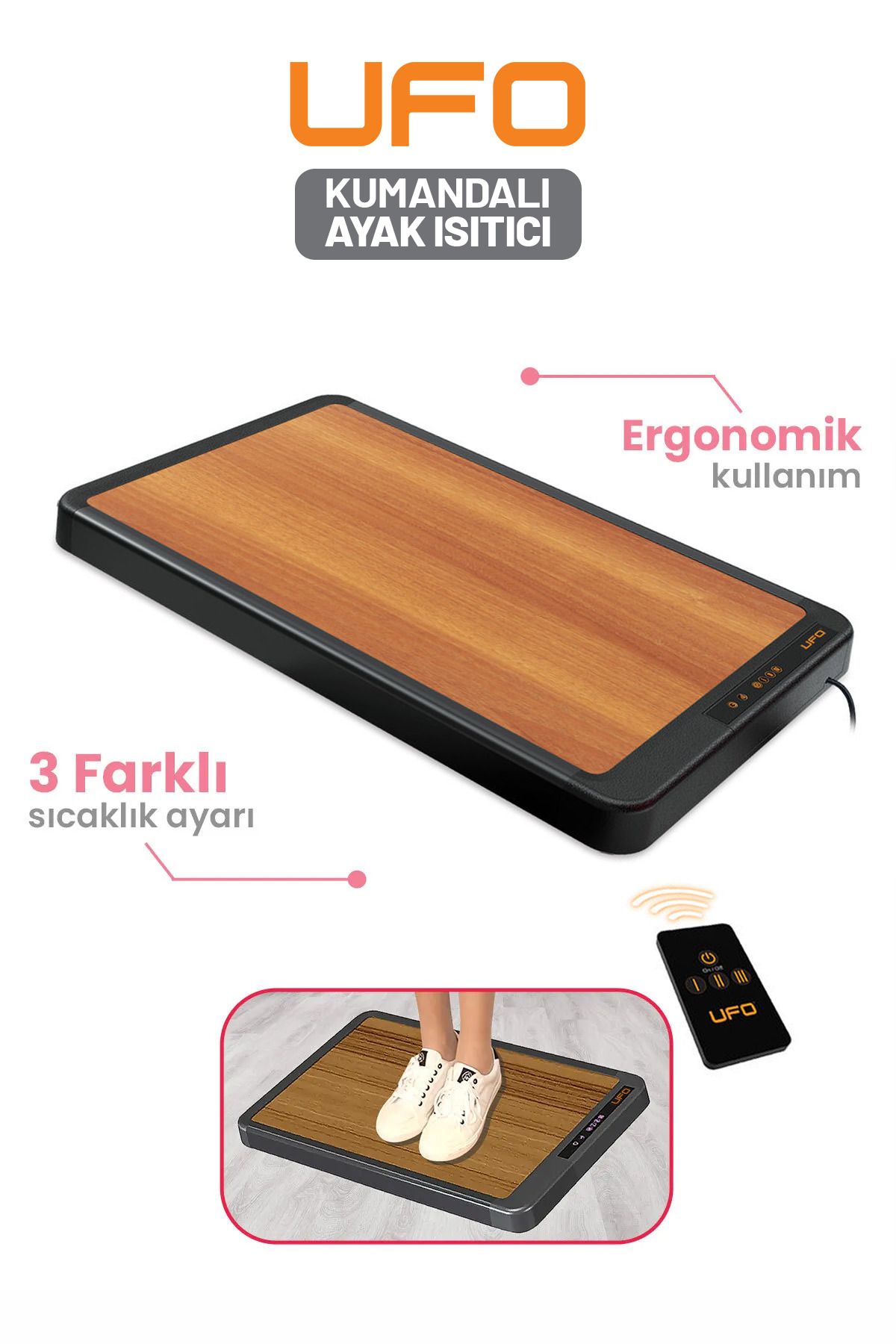 UFO Ayak Isıtıcı - Ceviz