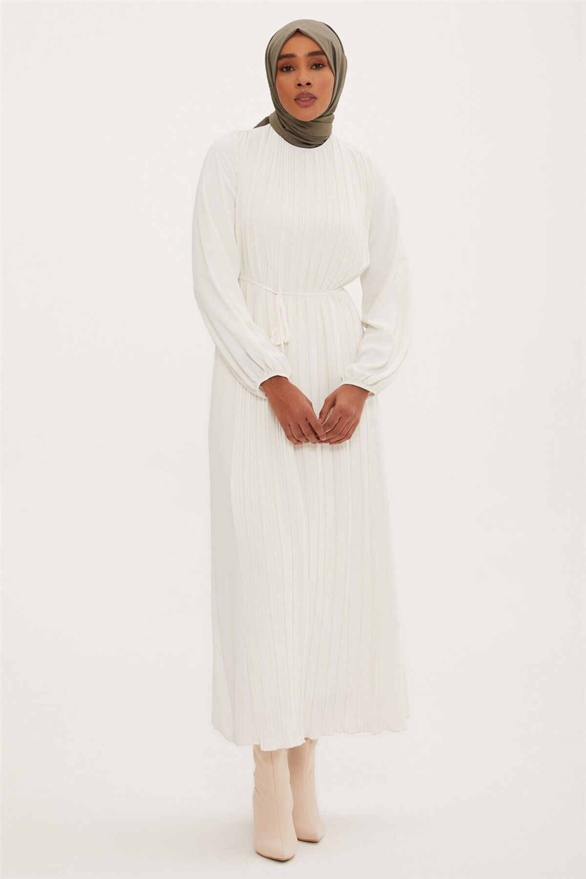 Armine Elbise 22k9435 Ekru