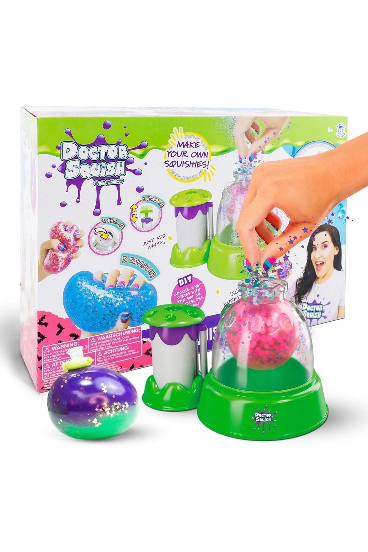 Doğan Oyuncak Dünyası Doctor Squish Maker Station, Parlak Simli Sukuşi Yapım Seti - Slime Yapma Seti - Doktor Sukuşi - Suk