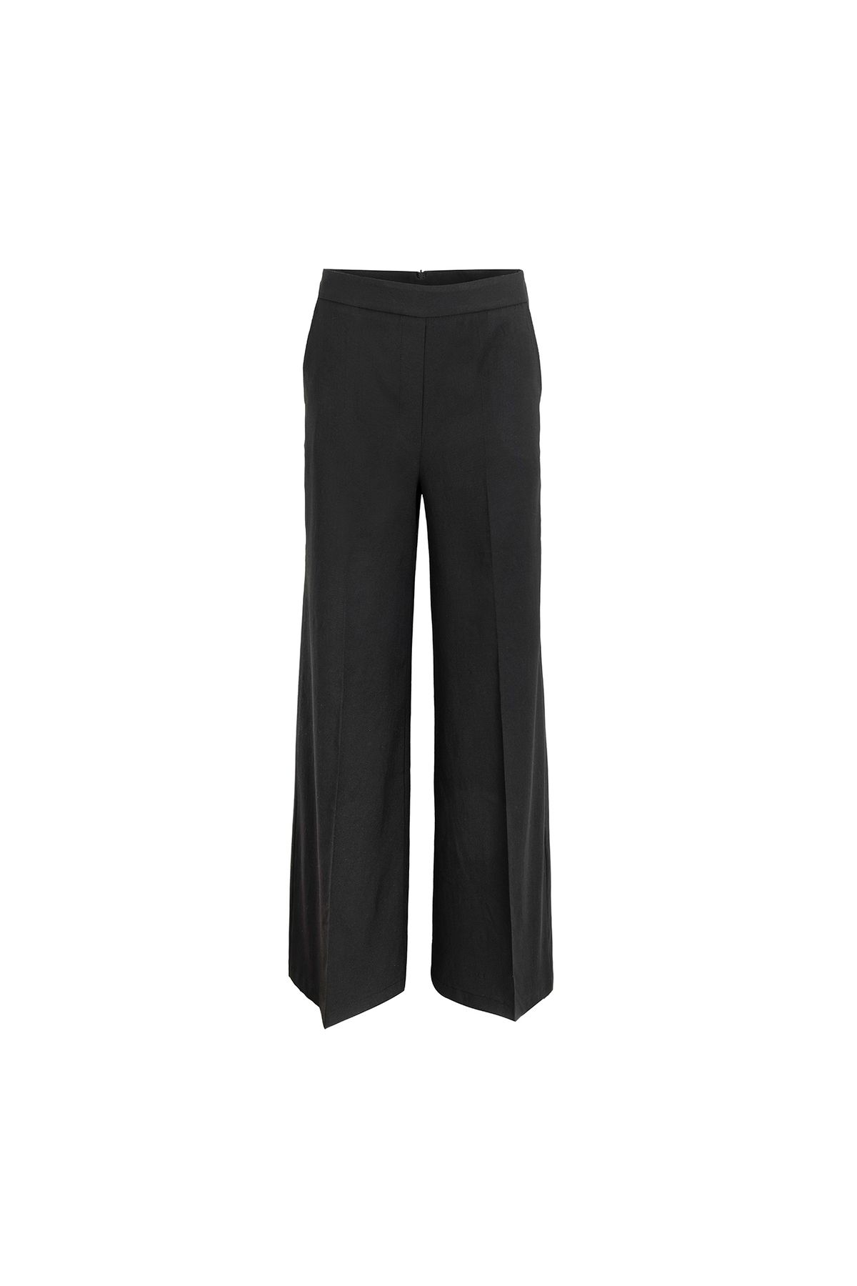 DEFİLE LUX GENİŞ PAÇA FERMUARLI KUMAŞ PANTOLON GRİ -KM SERİSİ