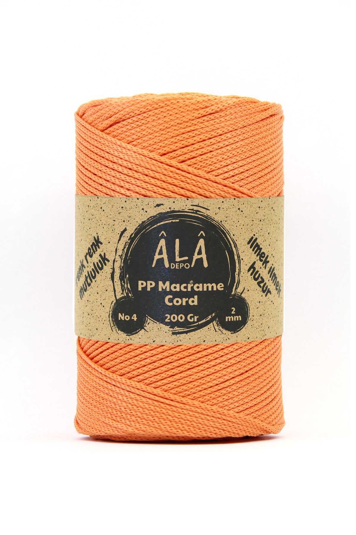 aladepo 2 mm - 200 gr Polyester (PP) Makrome İpi 230 Mt Polyester Makrome İp Supla İp Ve Çanta İpliği