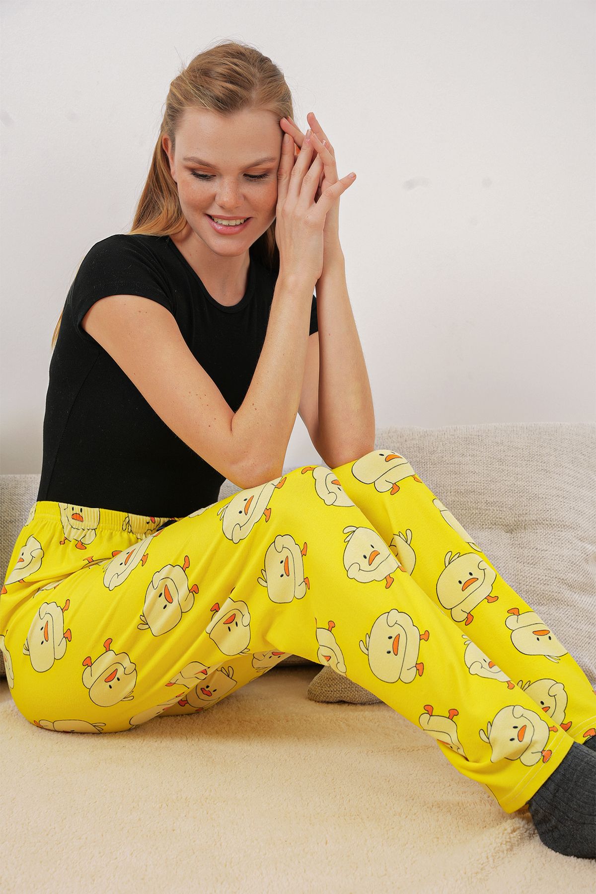Bigdart 4323 Desenli Pijama Altı - Sarı
