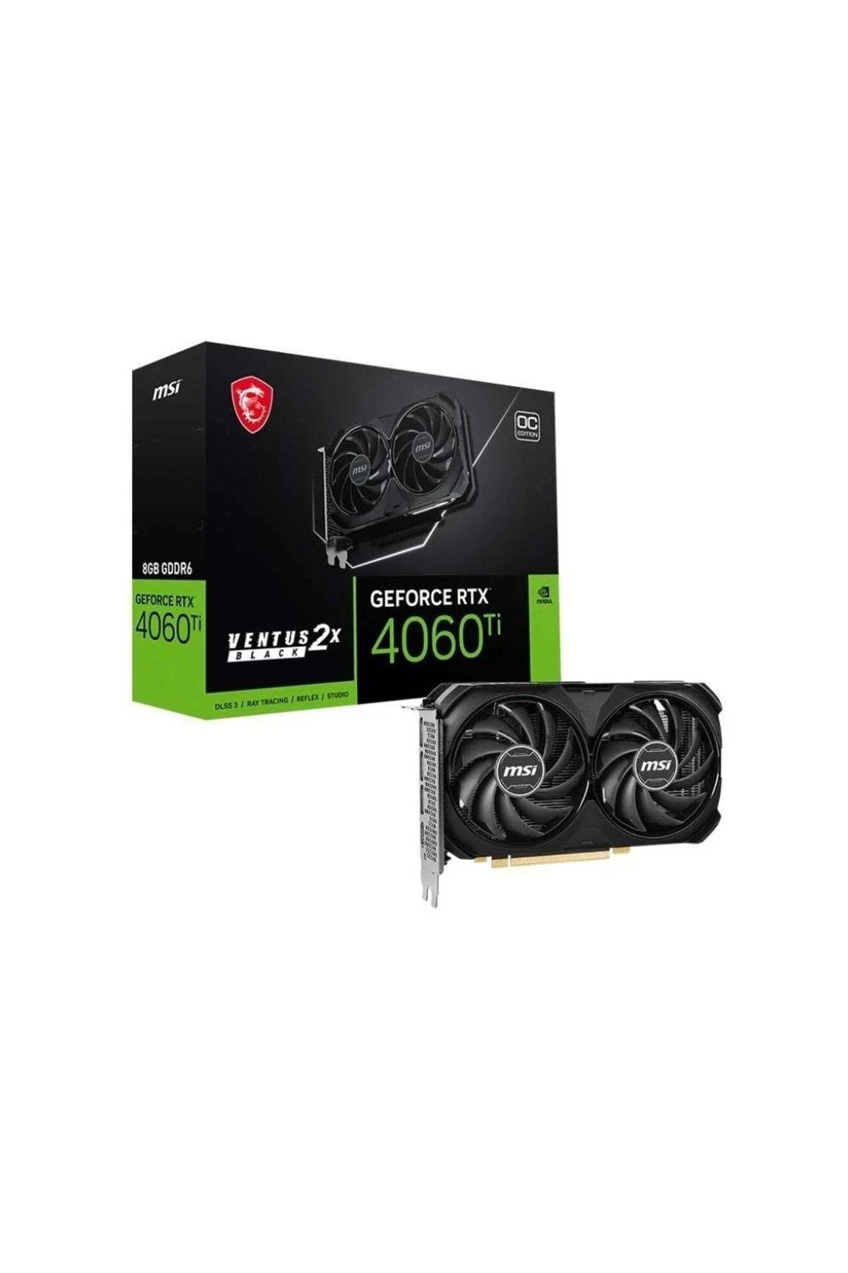 MSI Geforce Rtx 4060ti Ventus 2x 8g Oc 8gb Gddr6 128 Bit Ekran Kartı