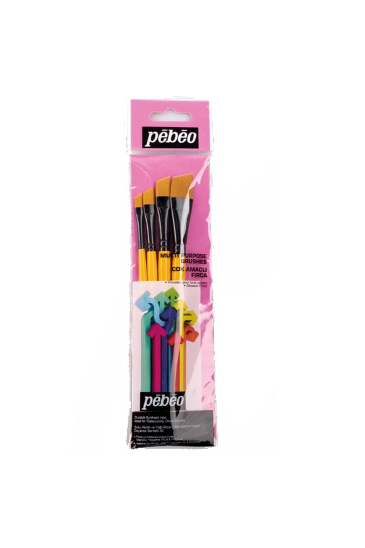 Pebeo Fırça Seti Angular No:1/4-3/8-1/2-5/8 4 Lü Set-9