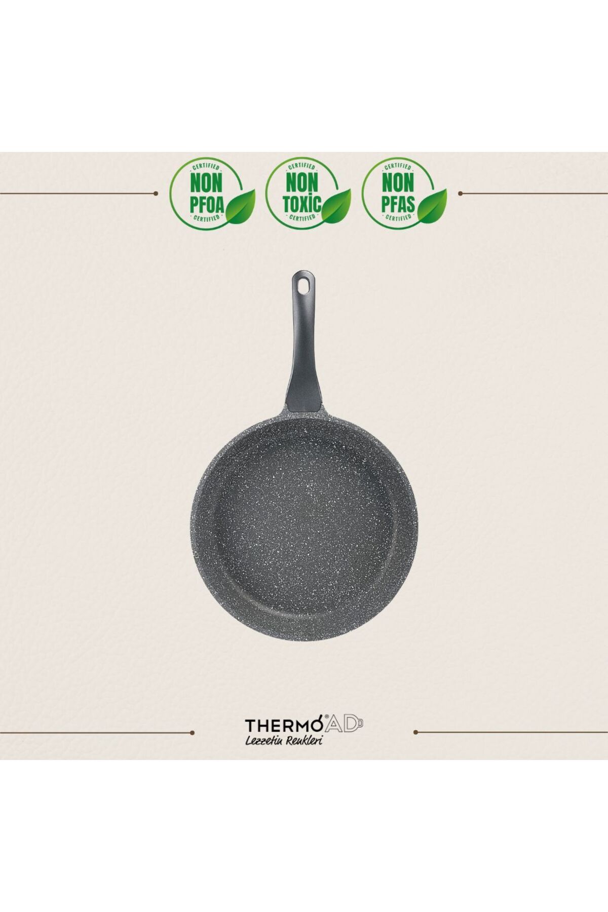 ThermoAD | Tava | 26 Cm | Granit Kaplama | Gri