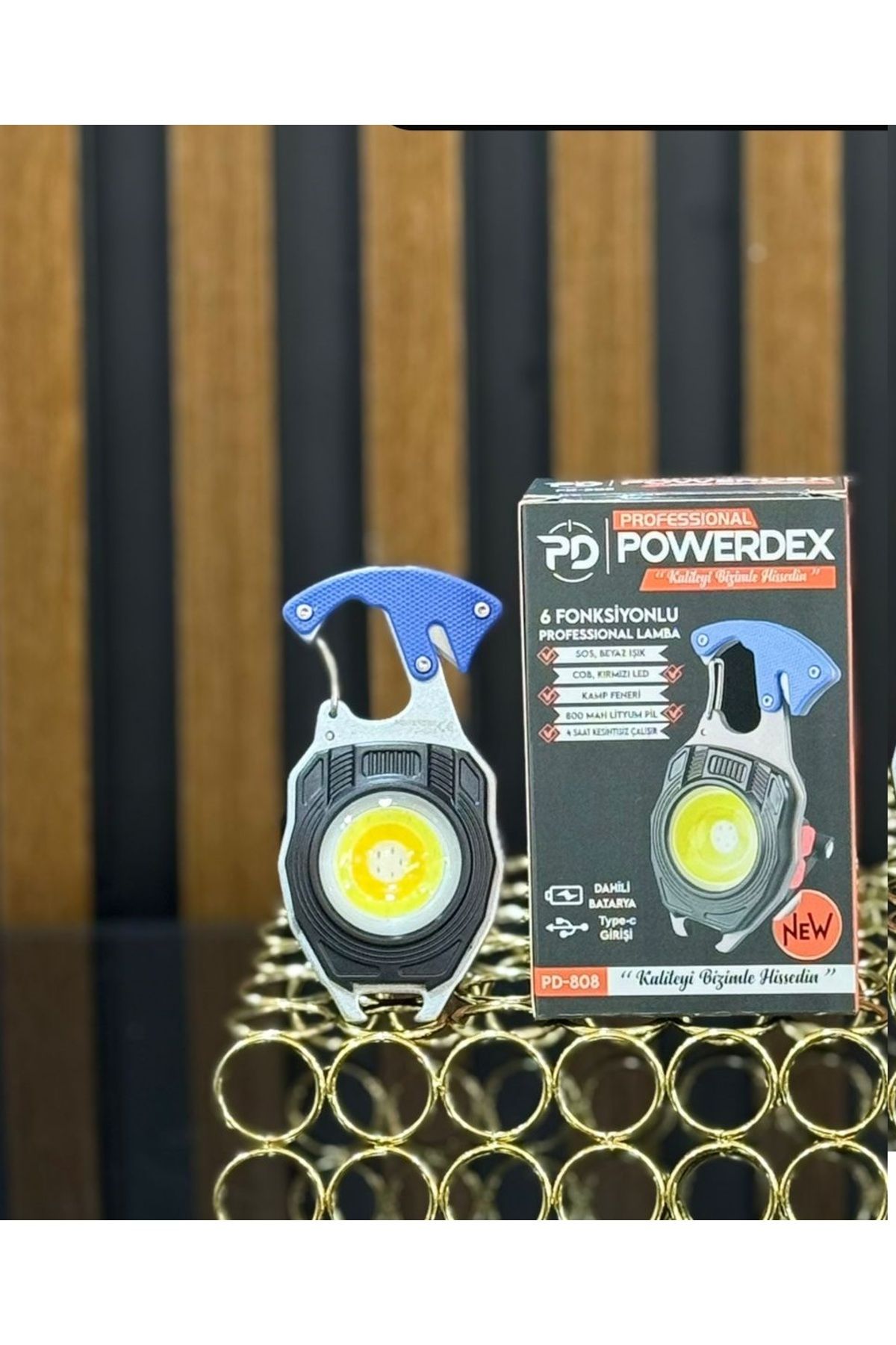 powerdex PD-808 Çok Fonksiyonlu Mini Projektör Lamba & Şarjlı El Feneri