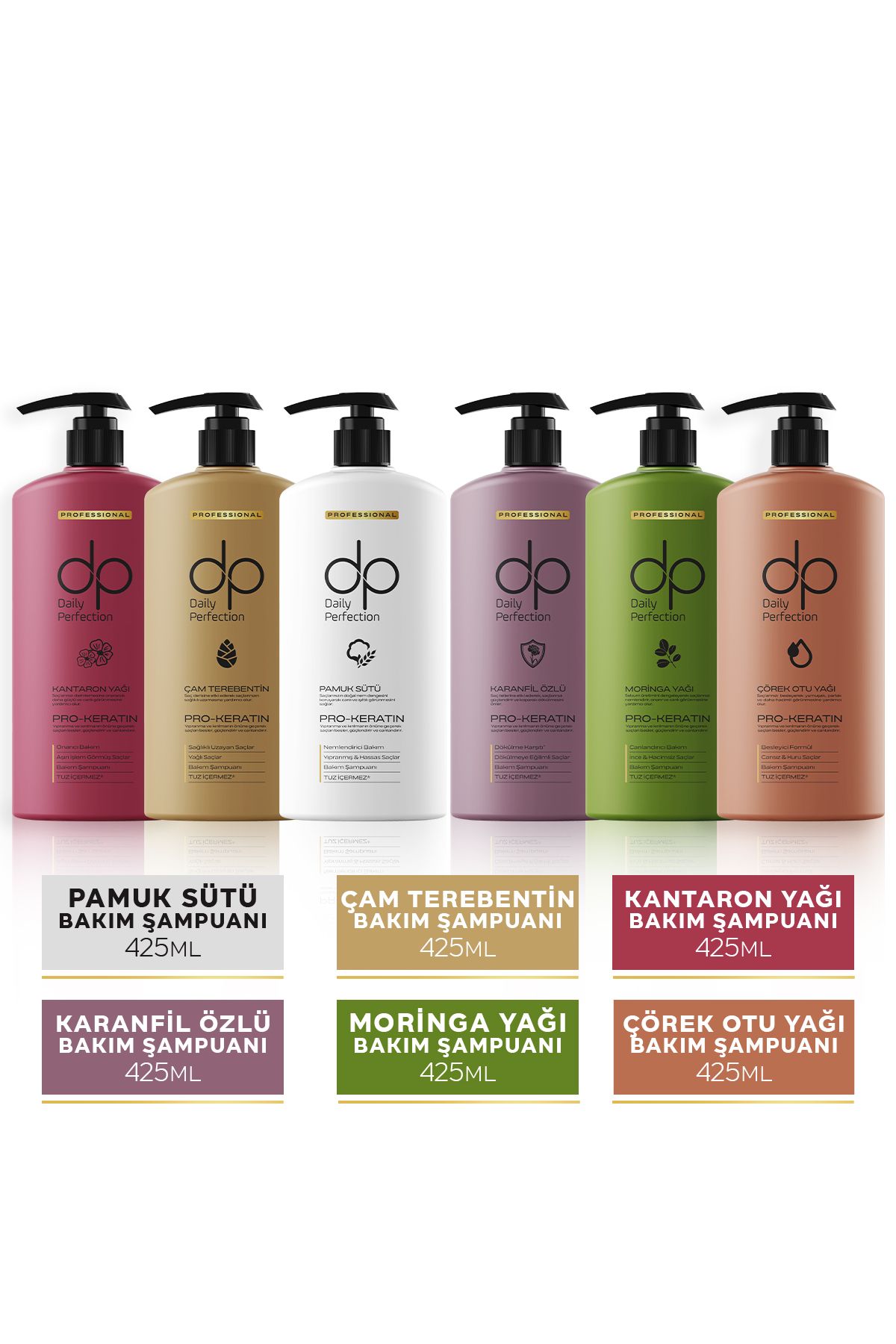 dp Daily Perfection Şampuan Seti 425 ml X 6 Adet