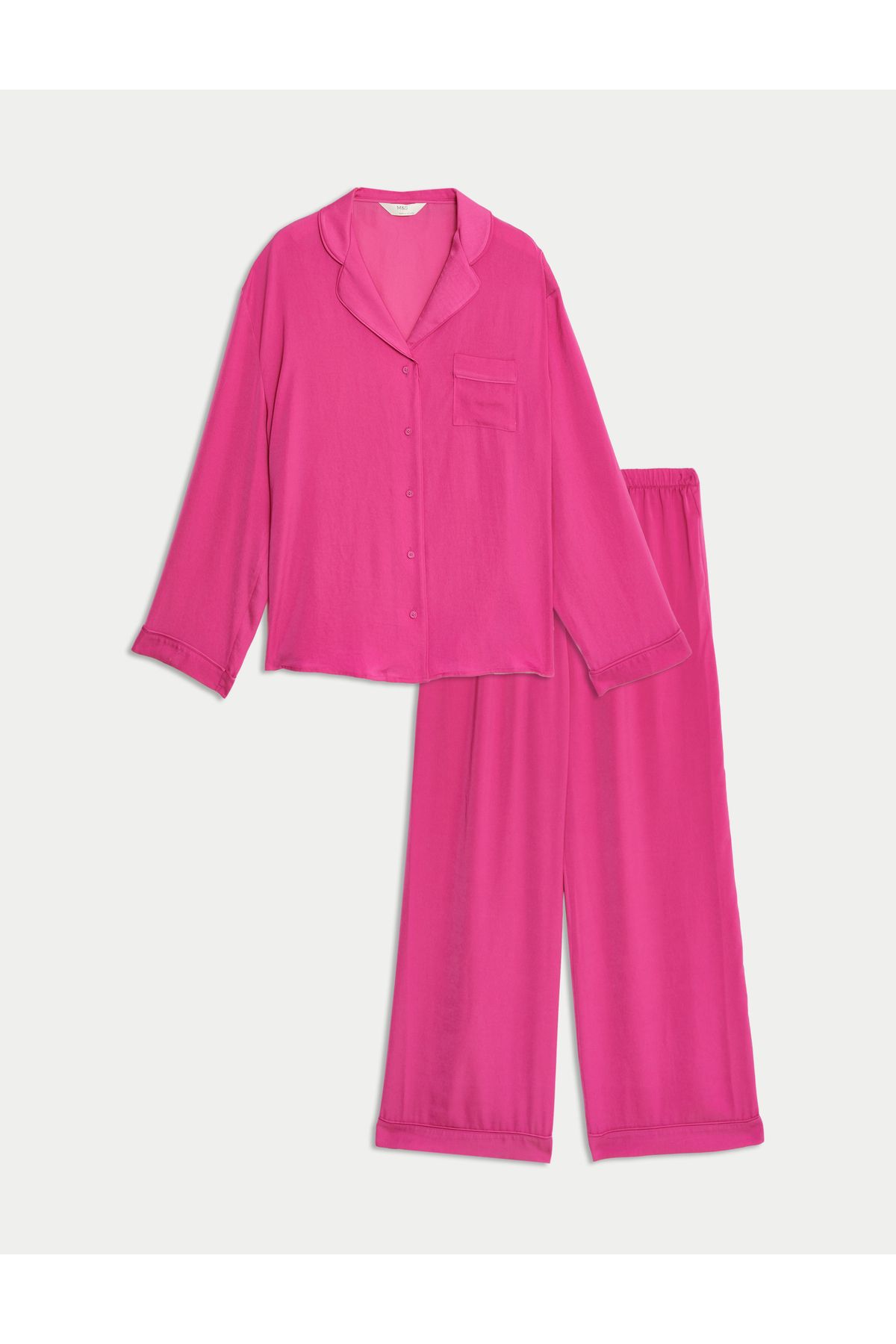Marks & Spencer Regular Fit Saten Pijama Takımı