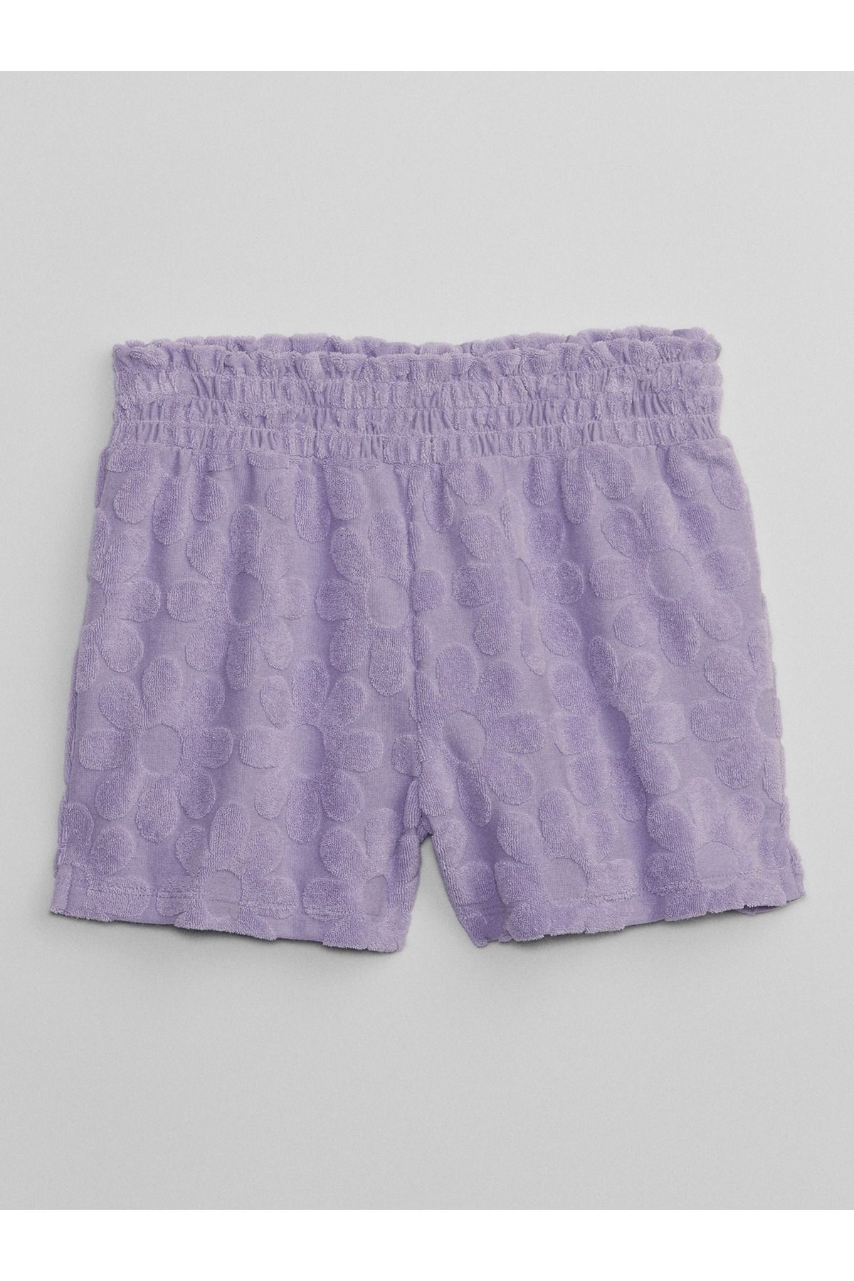 GAP Kız Çocuk Lila Çiçek Desenli Havlu Kumaş Pull-on Şort