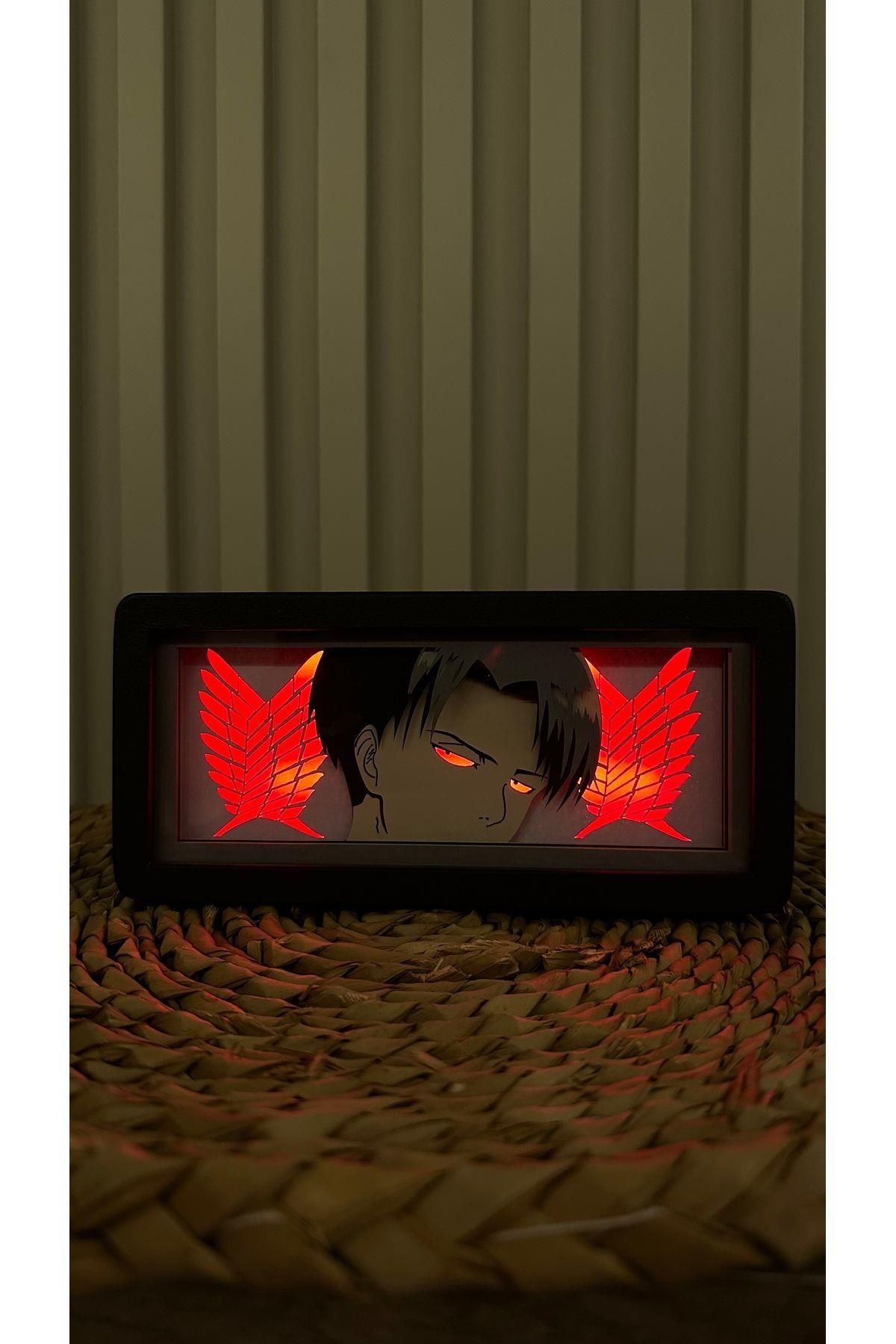 Yubi Design Levi Ackerman , Attack on Titan - Işık Kutusu, Gölge Kutusu, Anime, Light Box