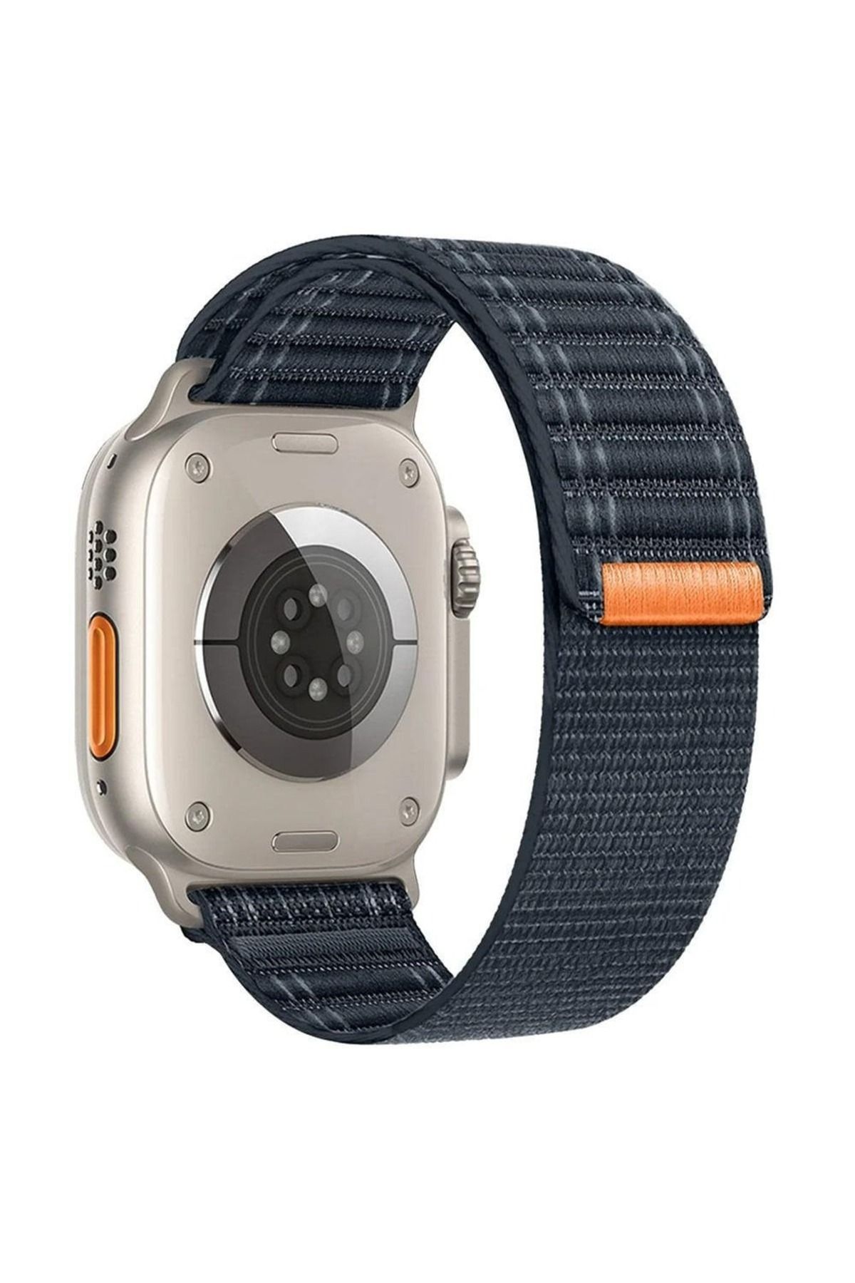 Alstrap Apple Watch 5/6/7/89/10 Se Ultra Uyumlu 44 45 46 49mm Dalgalı Desenli Kumaş Hasır Cırtlı Kordon