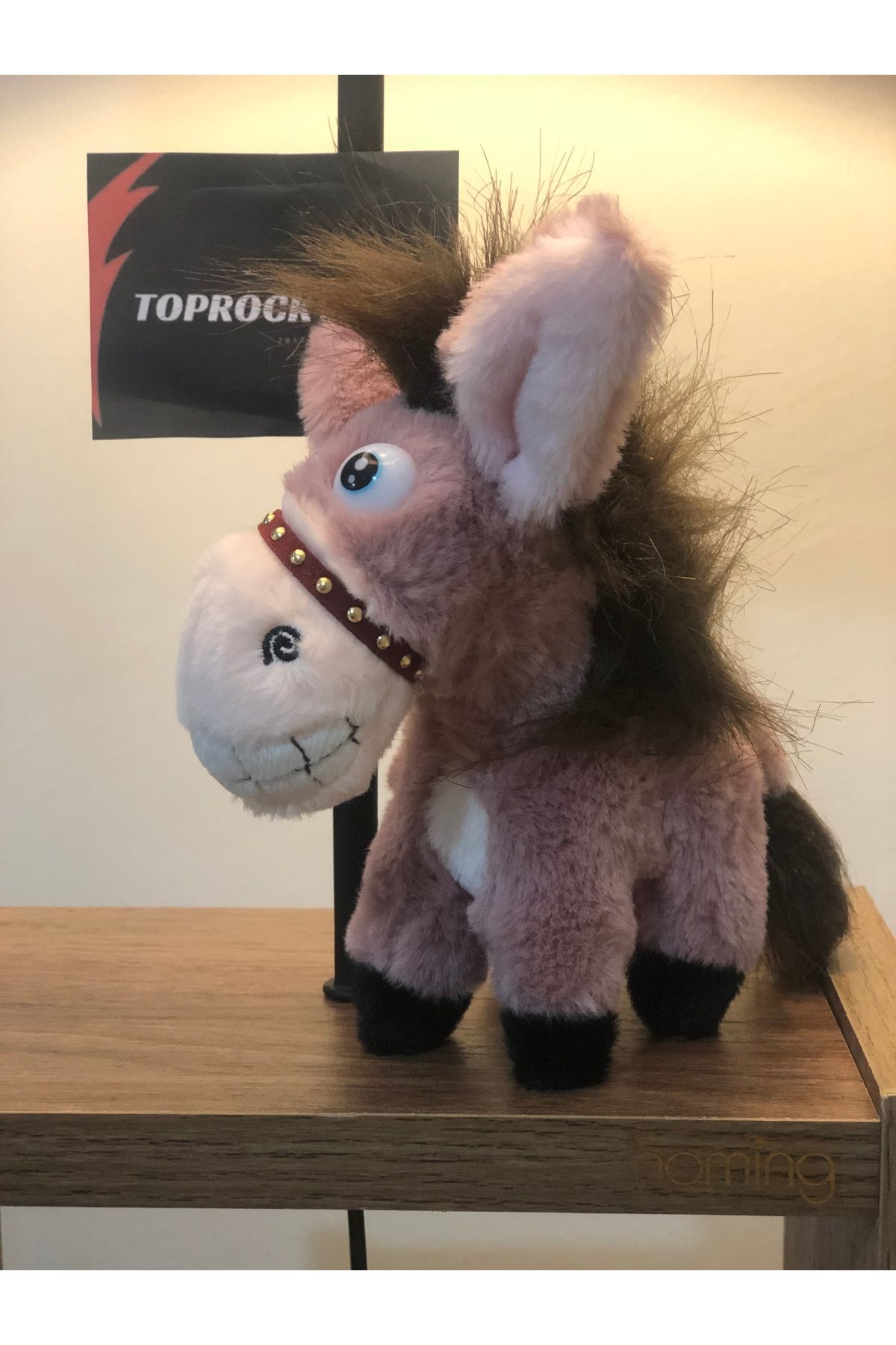TOPROCKSTORE Sevimli Eşek Peluş Oyuncak Gülen Şaşkın Hediyelik Oyuncak Anahtarlık Uyku Arkadaşı 15 cm