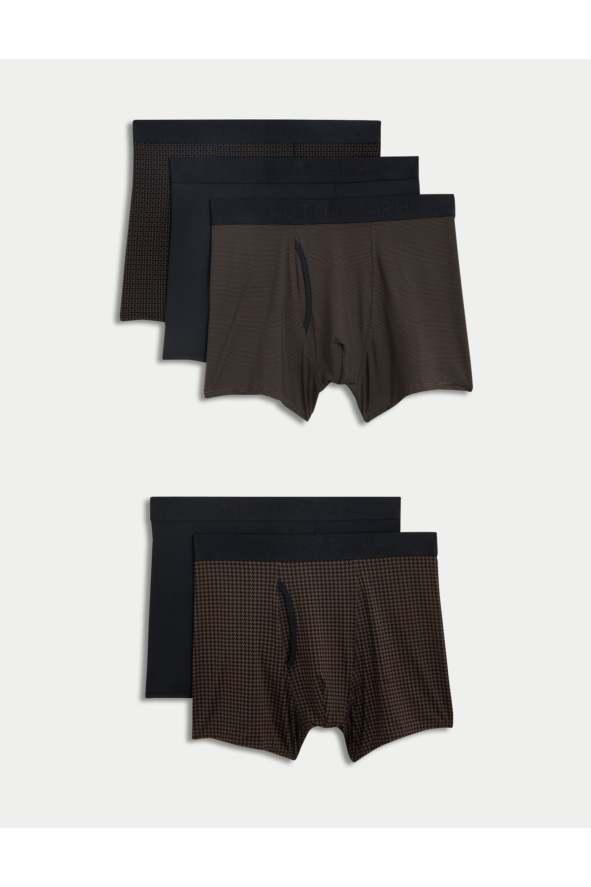 Marks & Spencer 5'li Desenli Microskin Trunk Seti