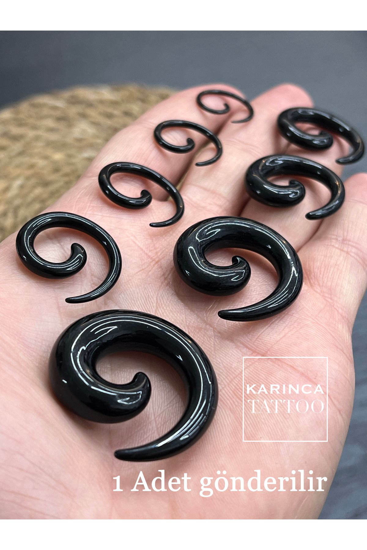 Karınca Piercing Septum Genişletici Spiral Ear Stretcher Gauge Taper Plug Tünel Piercing Genişletici