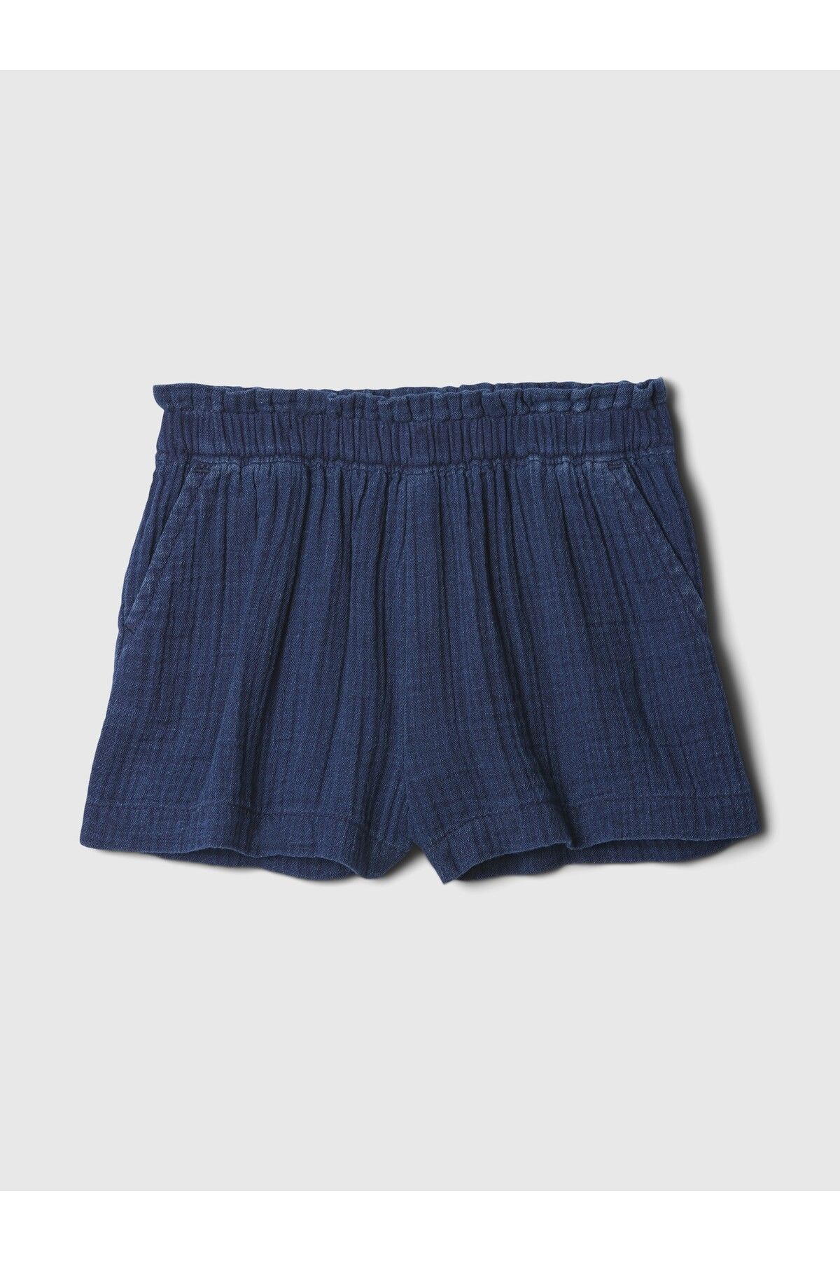 GAP Kız Bebek Koyu Mavi Crinkle Gauze Pull-On Şort