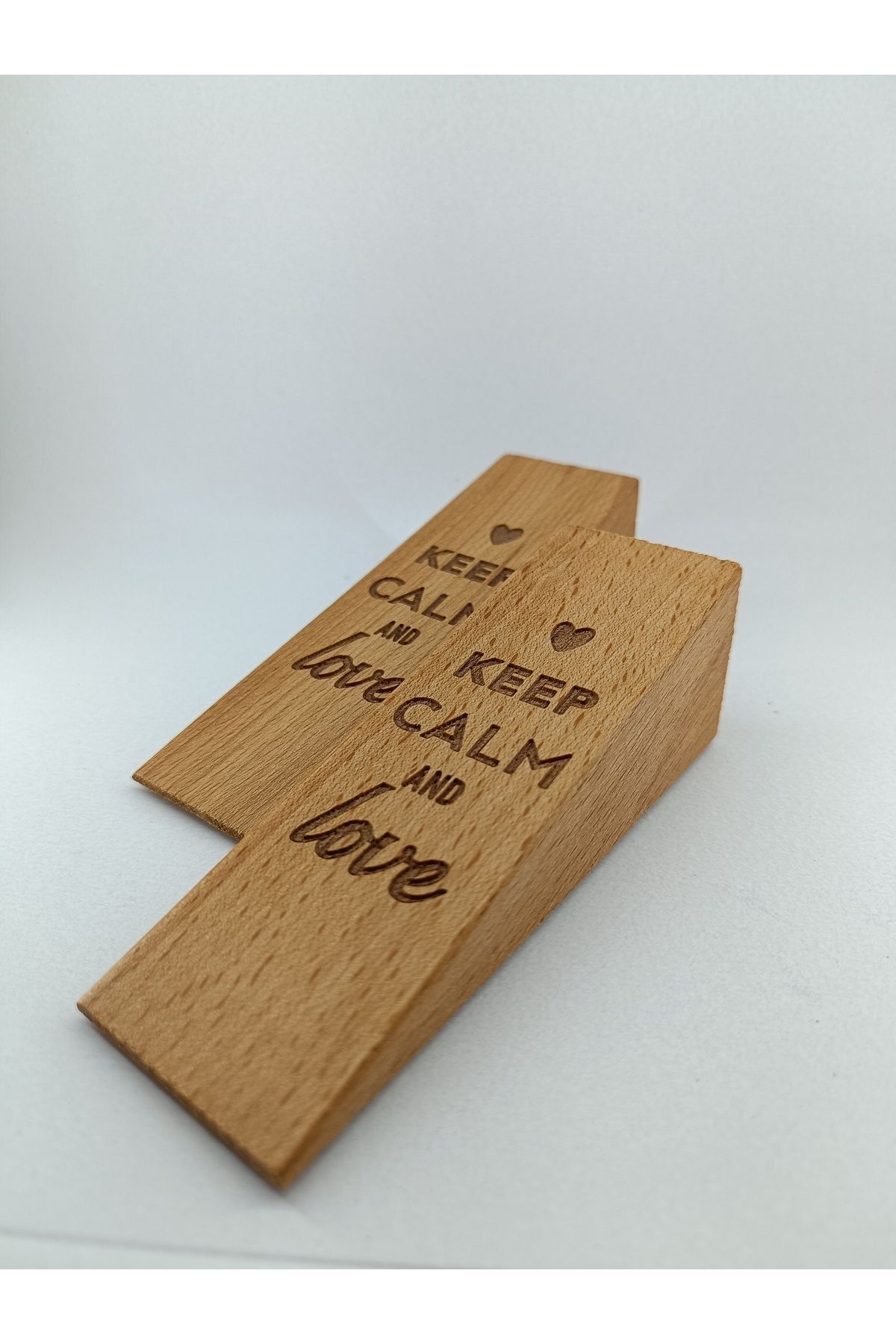 Royal Hediyelik Kapı Stoperi, Kapı Tutucu, Kapı Takozu, Kaydırmaz Aparatlı Keep Calm And Love Yazılı 2 Adet