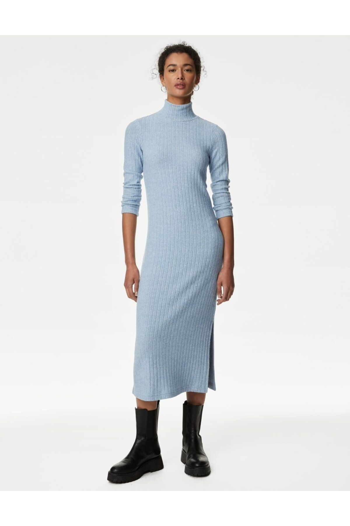 Marks & Spencer Regular Fit Midi Triko Elbise