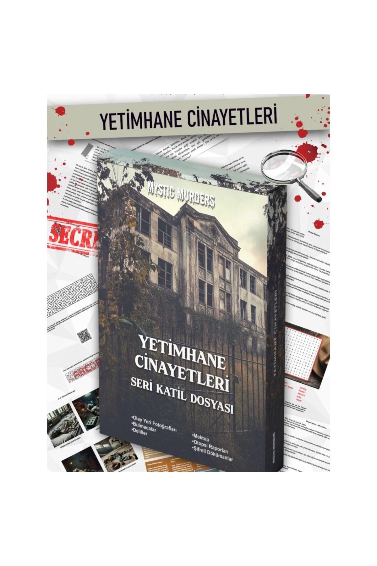 Woody Sofia Dedektif oyunu "Yetimhane de Seri Katil" Cinayet çözme tatilde arkadaşlarla kutu oyunu yılbaşı oyun