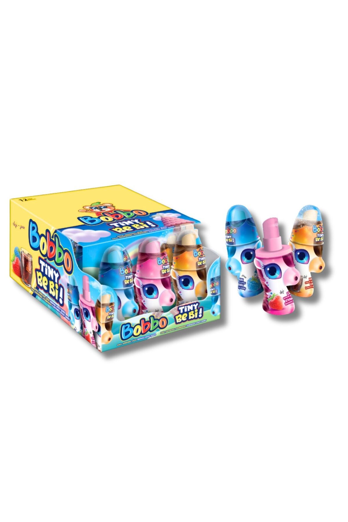 Bobbo Candy TINY BE Bİ ! - EKŞİLİ SIVI SPREY ŞEKER/ EKŞİ AĞIZ SPREYİ UNİCORN SPREY ŞİŞELİ-55 ml x 12 adt