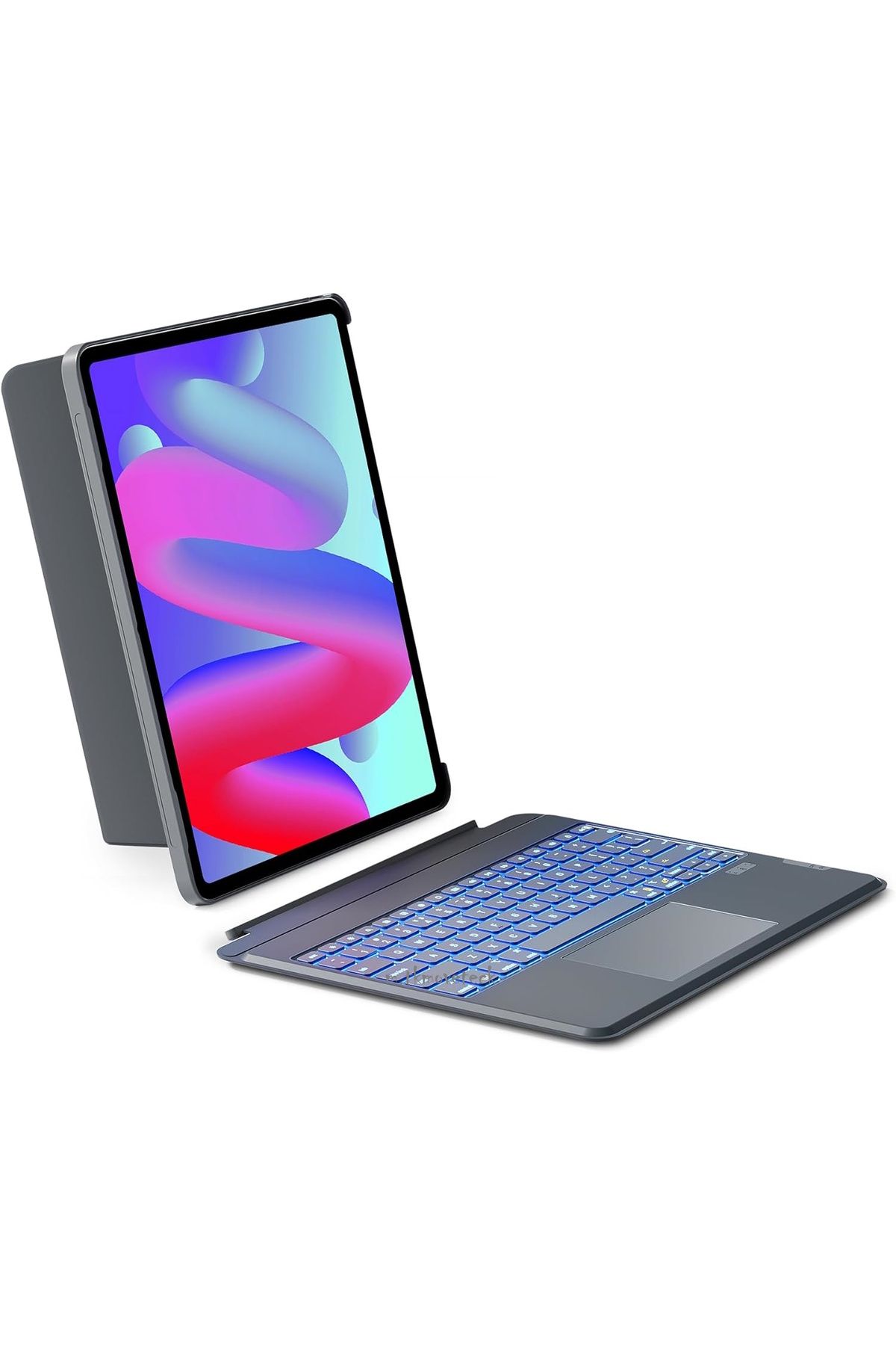 WIWU Ipad Air 11 inç 2024 Combo Klavye Keyboard Touchpad Işık Manyetik Standlı Klavyeli Kılıf M2 6. Nesil