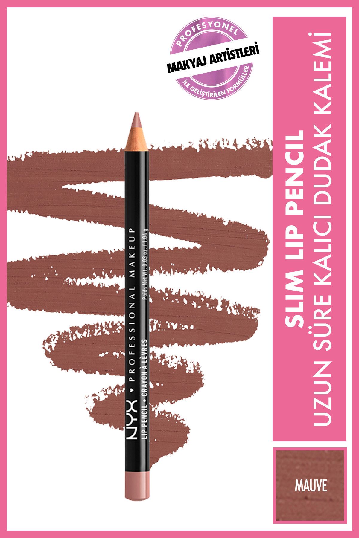 NYX Professional Makeup Dudak Kalemi - Slim Lip Pencil Mauve 800897108311