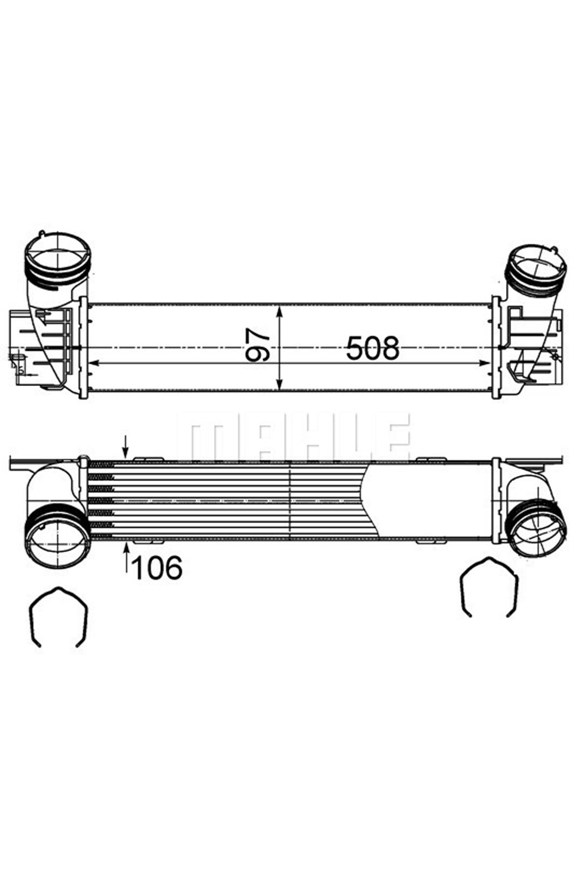 KNECHT CI491000S Turbo Radyatörü (508×97×106) E81 E82 E88 E90 N47 D20 A (Eno388Ml376988094)