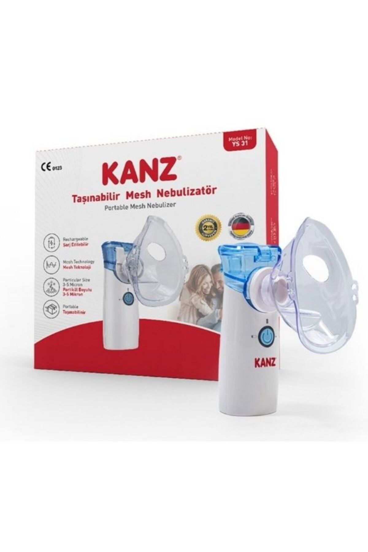 Kanz Taşınabilir Mesh Nebulizatör Şarjlı
