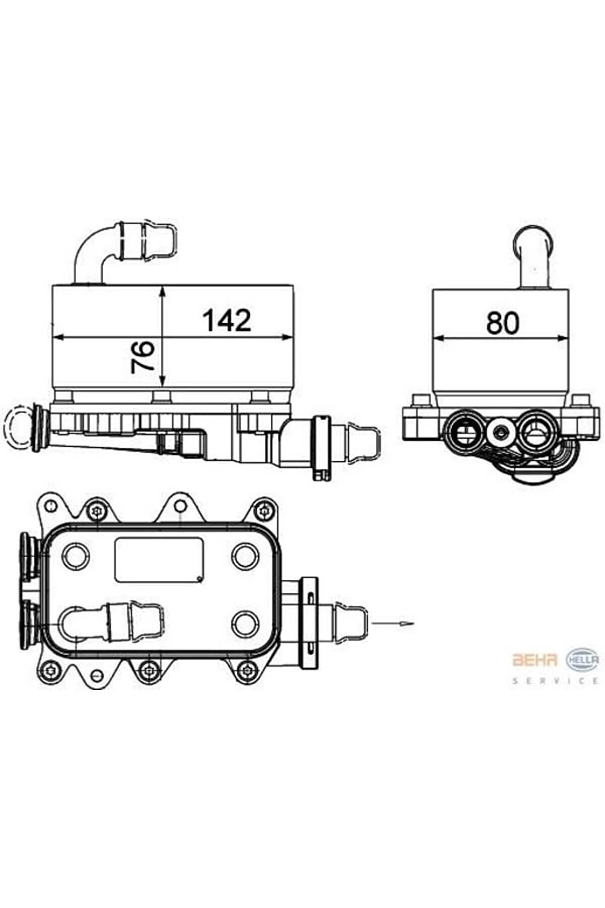 BEHR 8MO376725-101 YAĞ SOĞUTUCUSU BMW 5 BMW 6 BMW 7 BMW X3 OTOM.