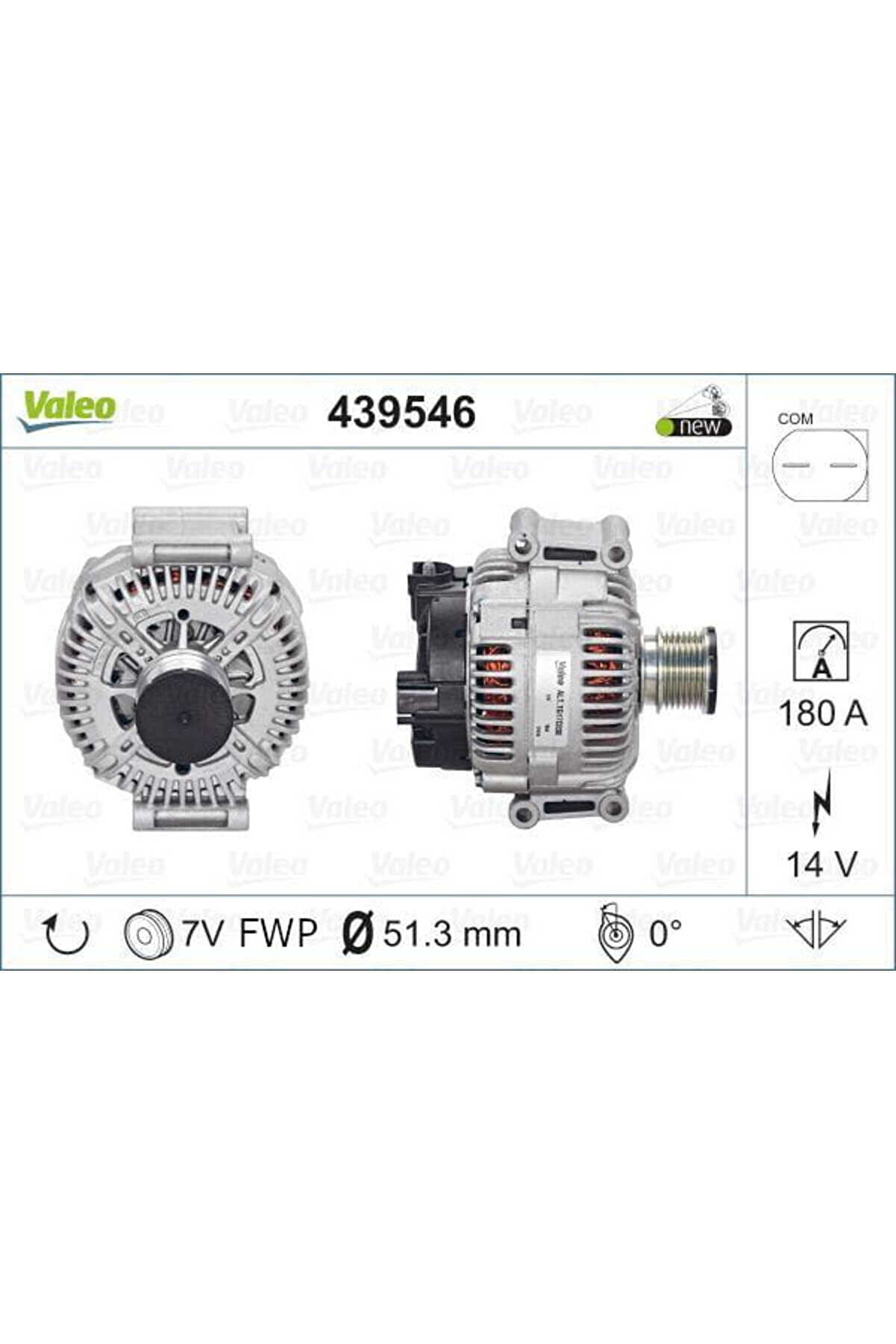 439546 ALTERNATÖR 12V 180A MERCEDES A CLASS B CLASS E CLASS