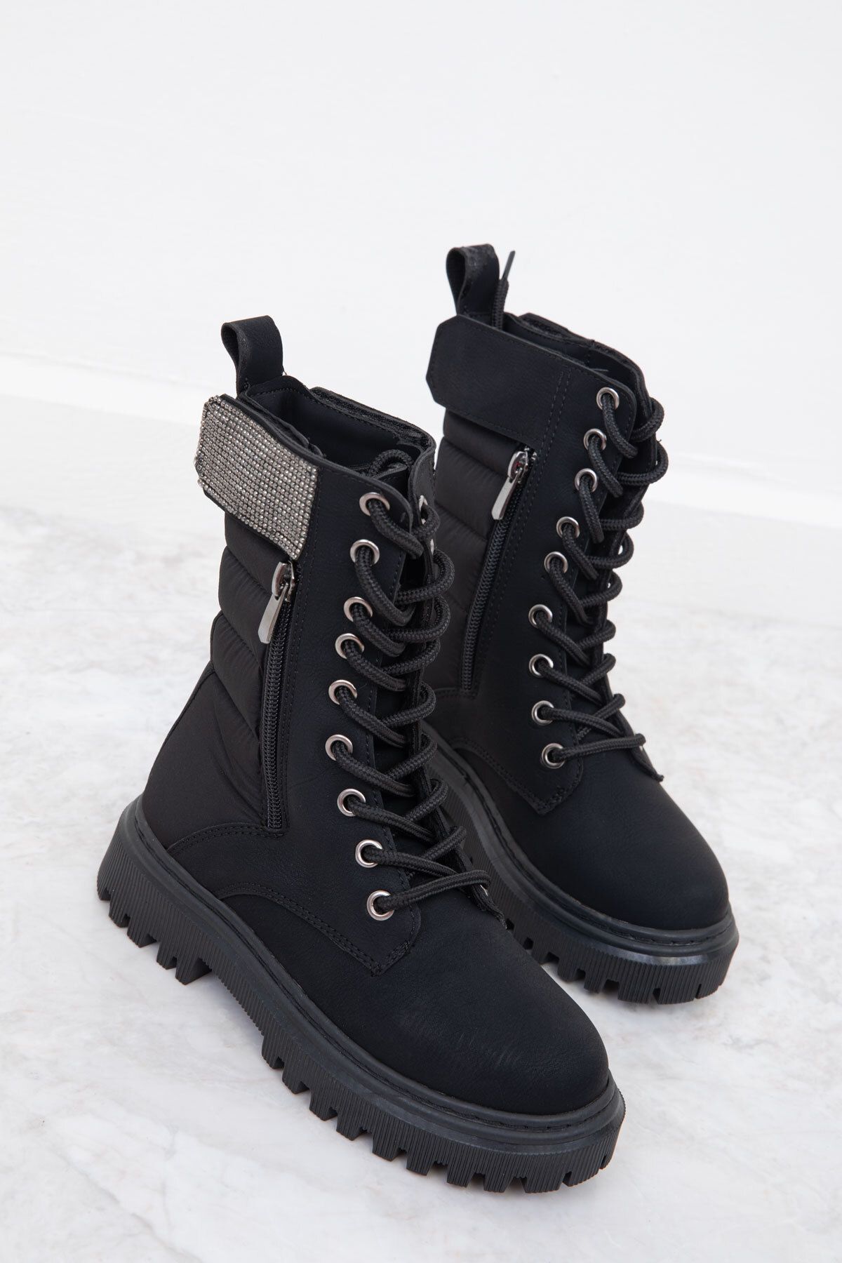 SOHO Siyah Mat Çocuk Bot & Bootie 19901