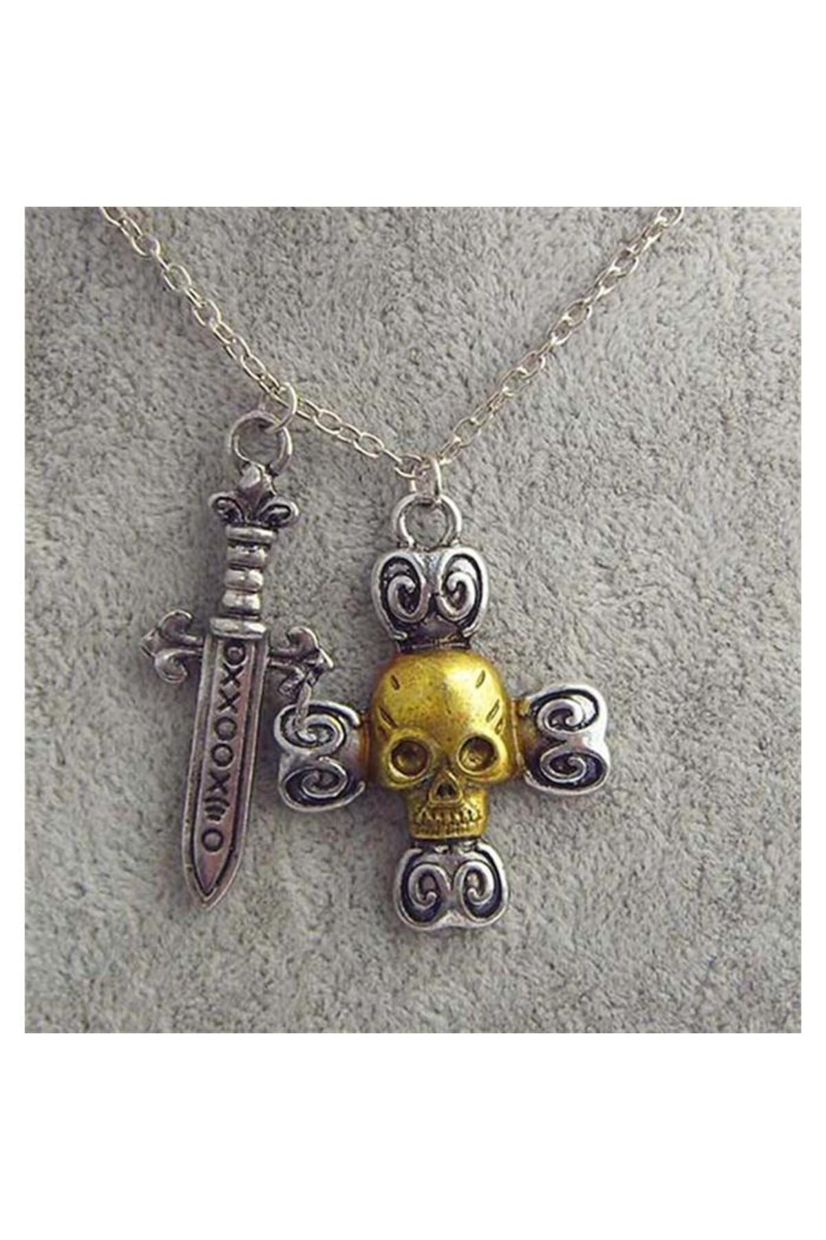 Köstebek Once Upon A Time Snow White Captain Hook Swords Skeleton Kolye