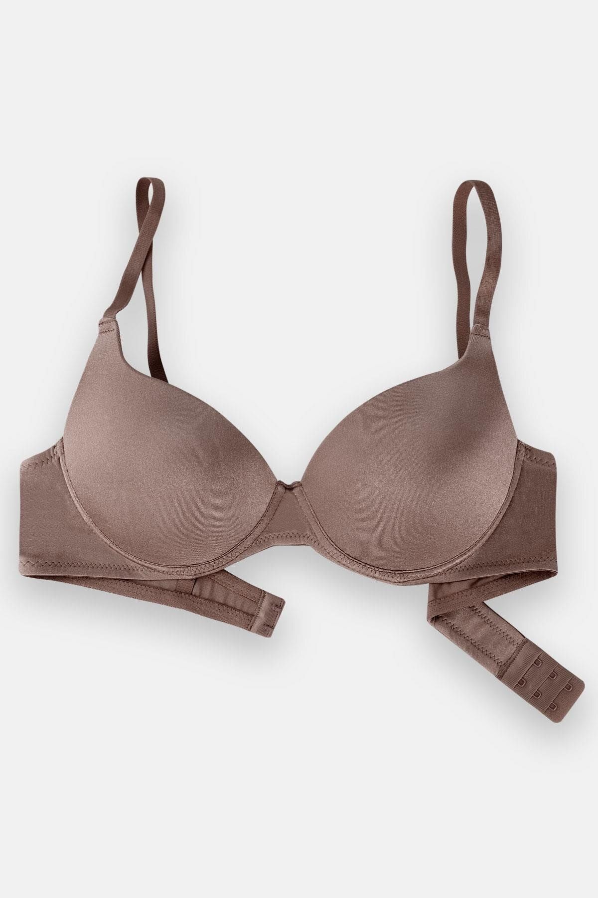 Wonna Mia - Dolgulu Push Up, Kusursuz Lifting Toparlayıcı Sütyen - Bronz Kahve - 2529