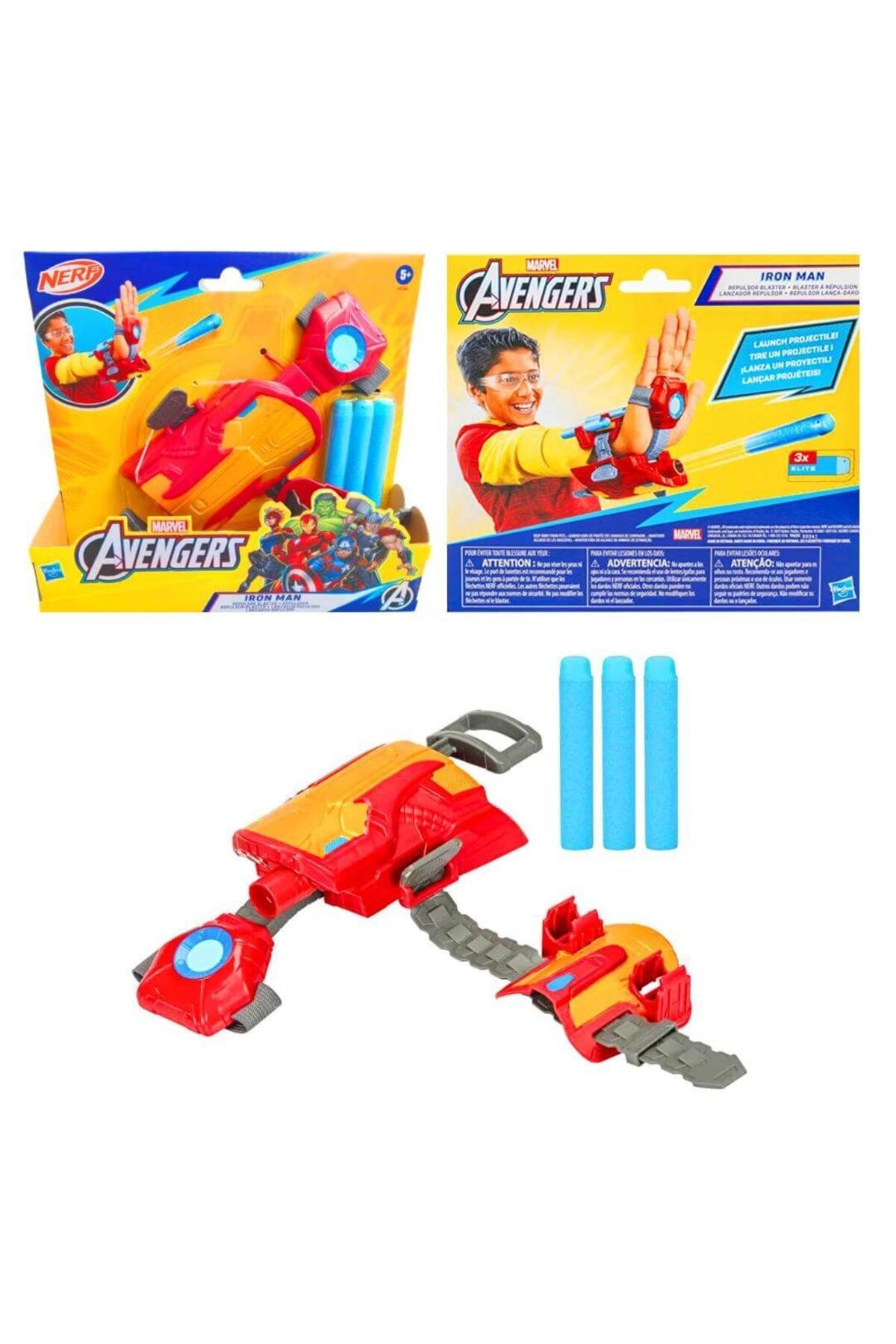 Hasbro NERF AVENGERS Demir Adam Iron Man Dart Sünger Fırlatıcı MKCE4394