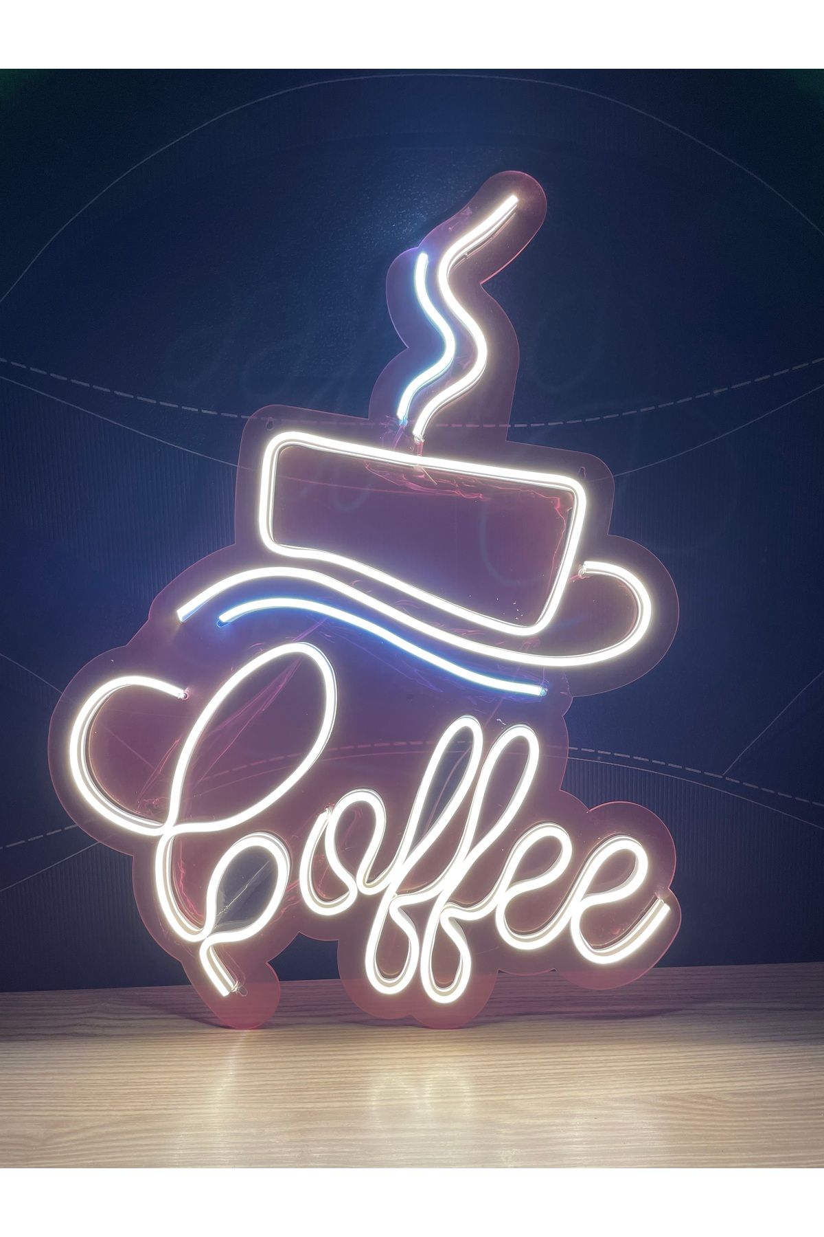 Disa Neon LED Tabela Dekoratif Aydınlatma -Coffee, 50x60cm-