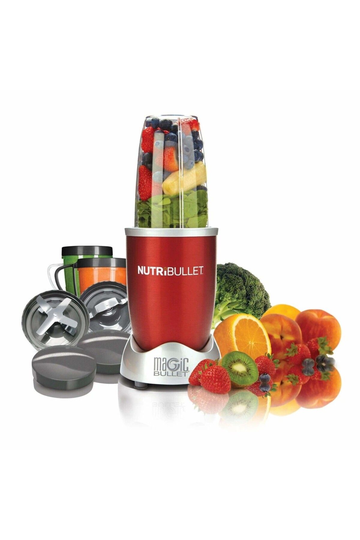 Nutribullet 9 Parçalı Yüksek Hızlı Blender, Mikser Sistemi, 600 Watt, Kırmızı
