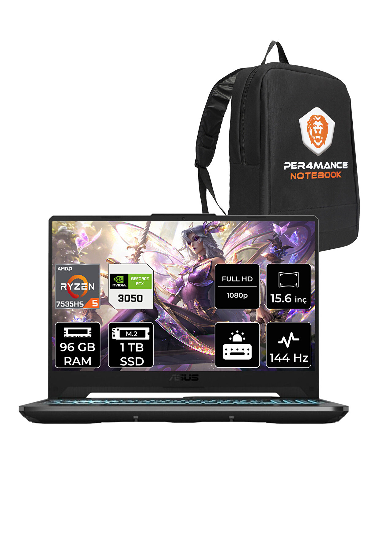 TUF Gaming A15 R5 7535HS 96GB 1TB SSD RTX3050/4GB 144Hz 15.6