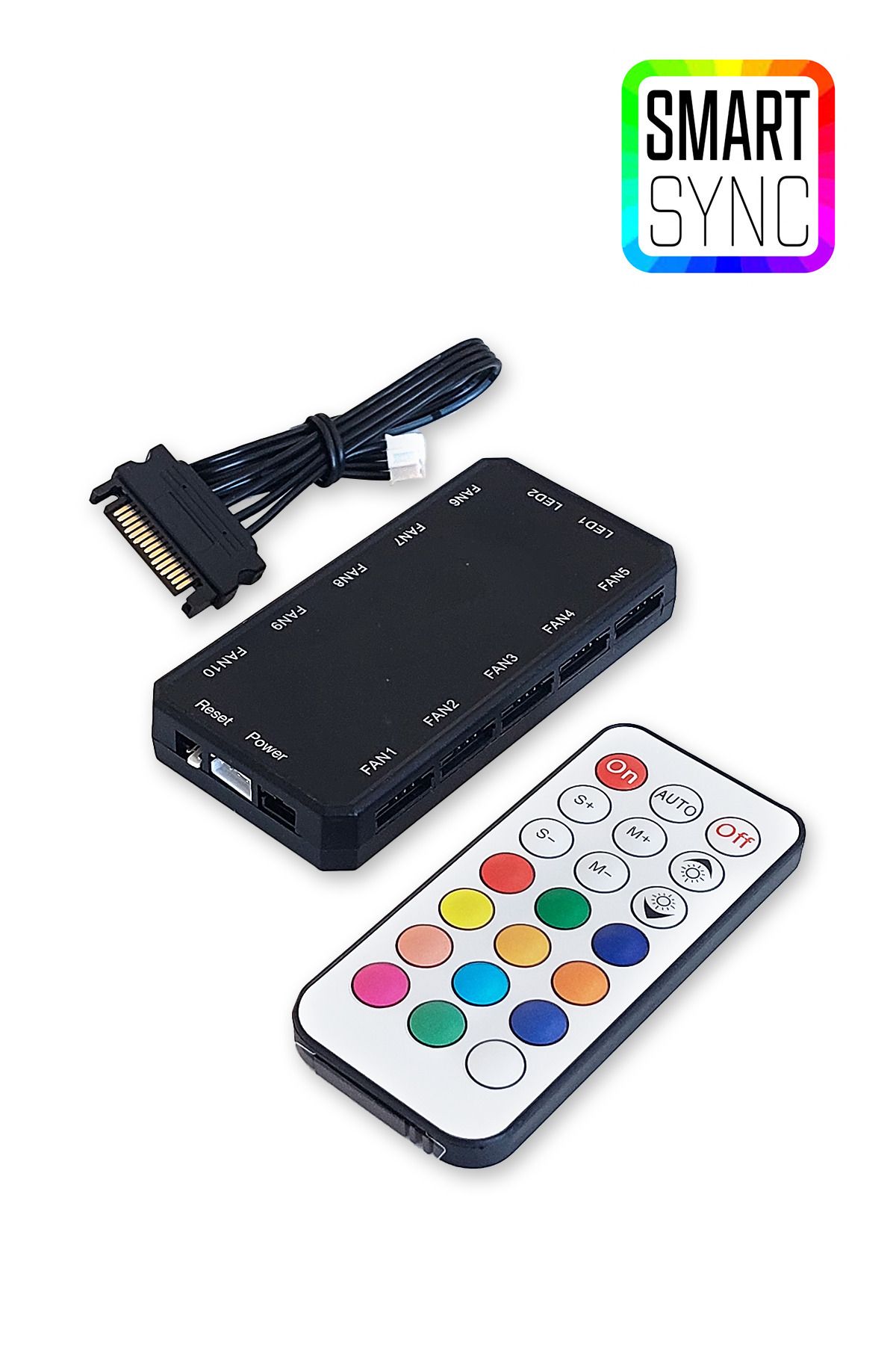 Revenge SmartSync Rgb Kontrolcü Ve Kumanda Seti Denetleyici Tüm 6 Pin Fanlar Ile Uyumludur Fan Kontrol