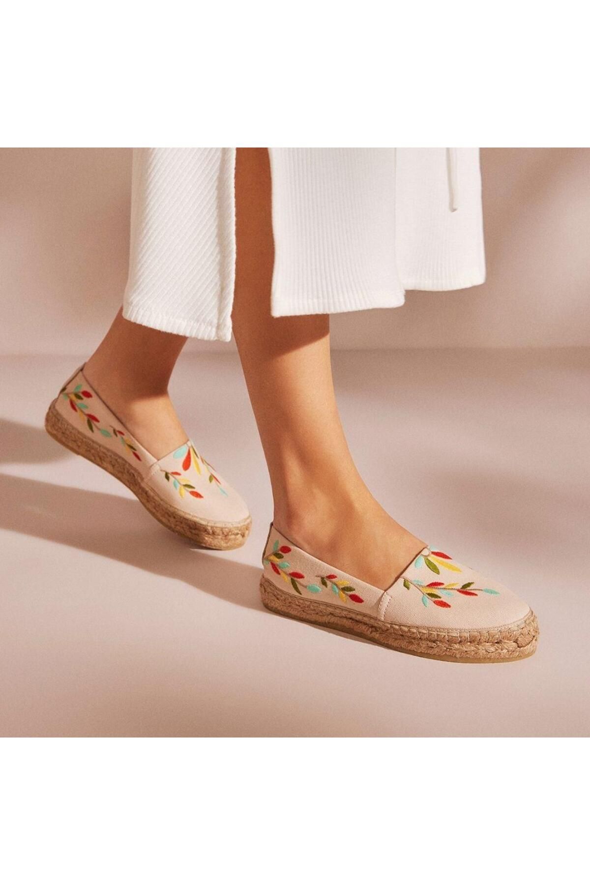 Su Espadril Naima Ekru-multi Kadın Düz Espadril