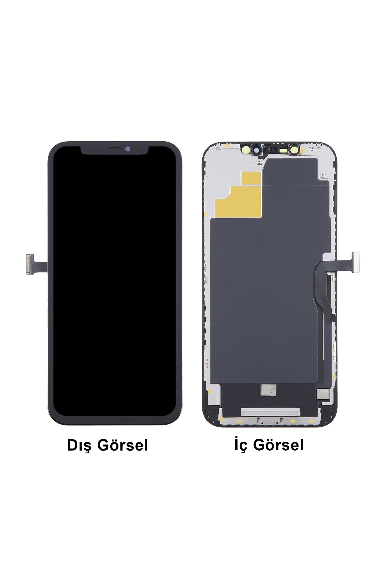 Teknonet İphone 12 Pro Max Uyumlu Oled Lcd Dokunmatik Ekran Çıtalı - Siyah