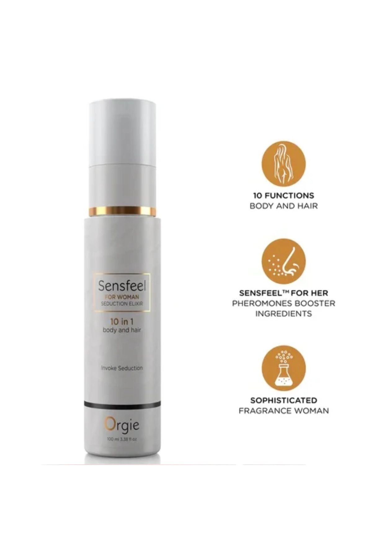 Dare Yourself Orgie Orgie Feromon Sensfeel 10'u 1 Arada Vücut ve Saç İçin Seduction Kışkırtıcı Losyon Elixir 100ml
