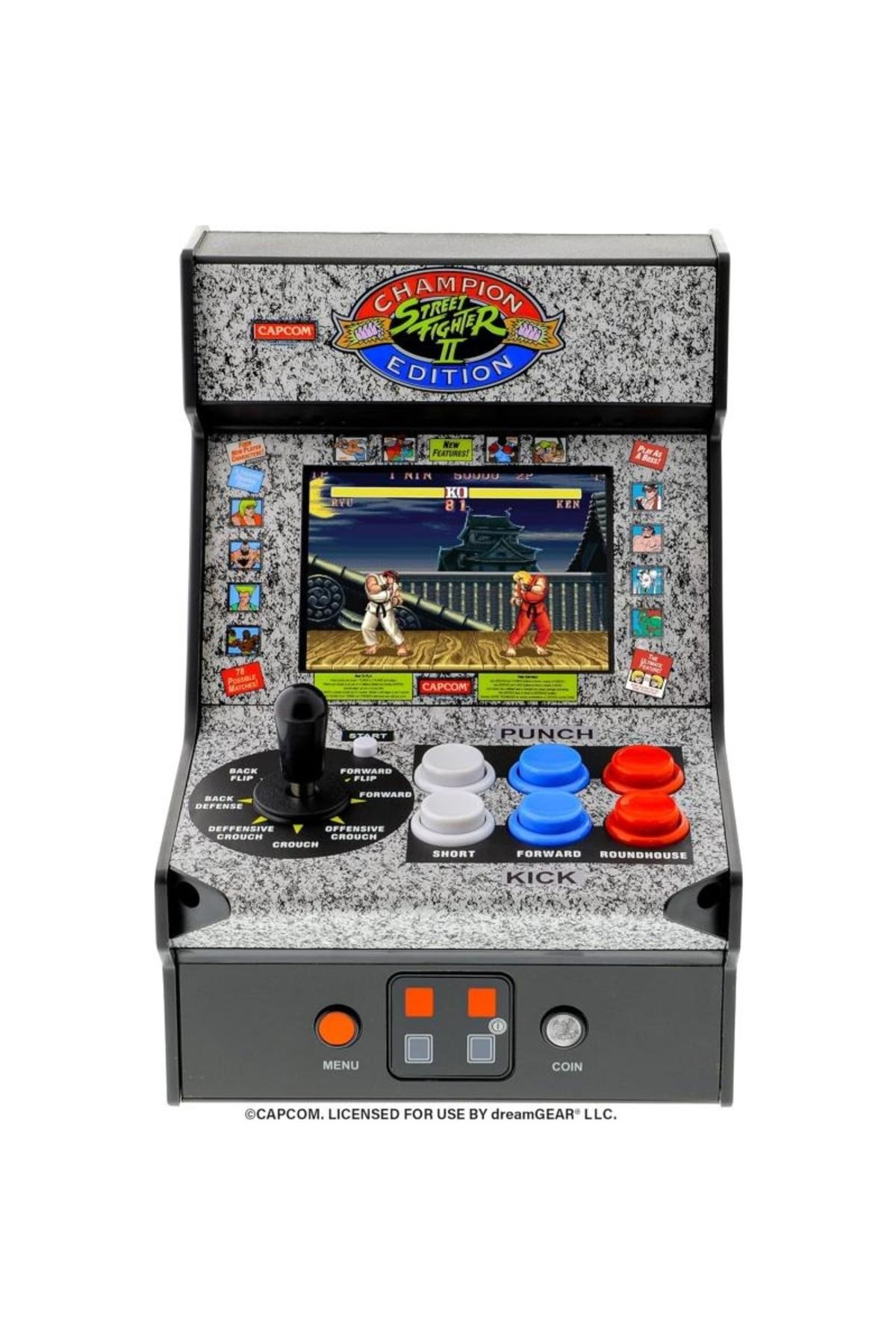 My Arcade Street Fighter II Mini Arcade Makinesi - Mikro Oyuncu Masa Üstü Arcade Makinesi
