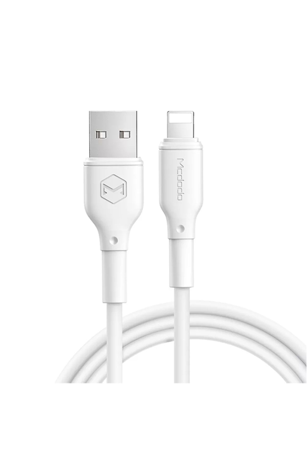 Mcdodo Lightning (İOS) Hızlı Şarj Ve Usb Data Kablosu, 3 Amper, 1,2 Metre, Beyaz, Ca-7270