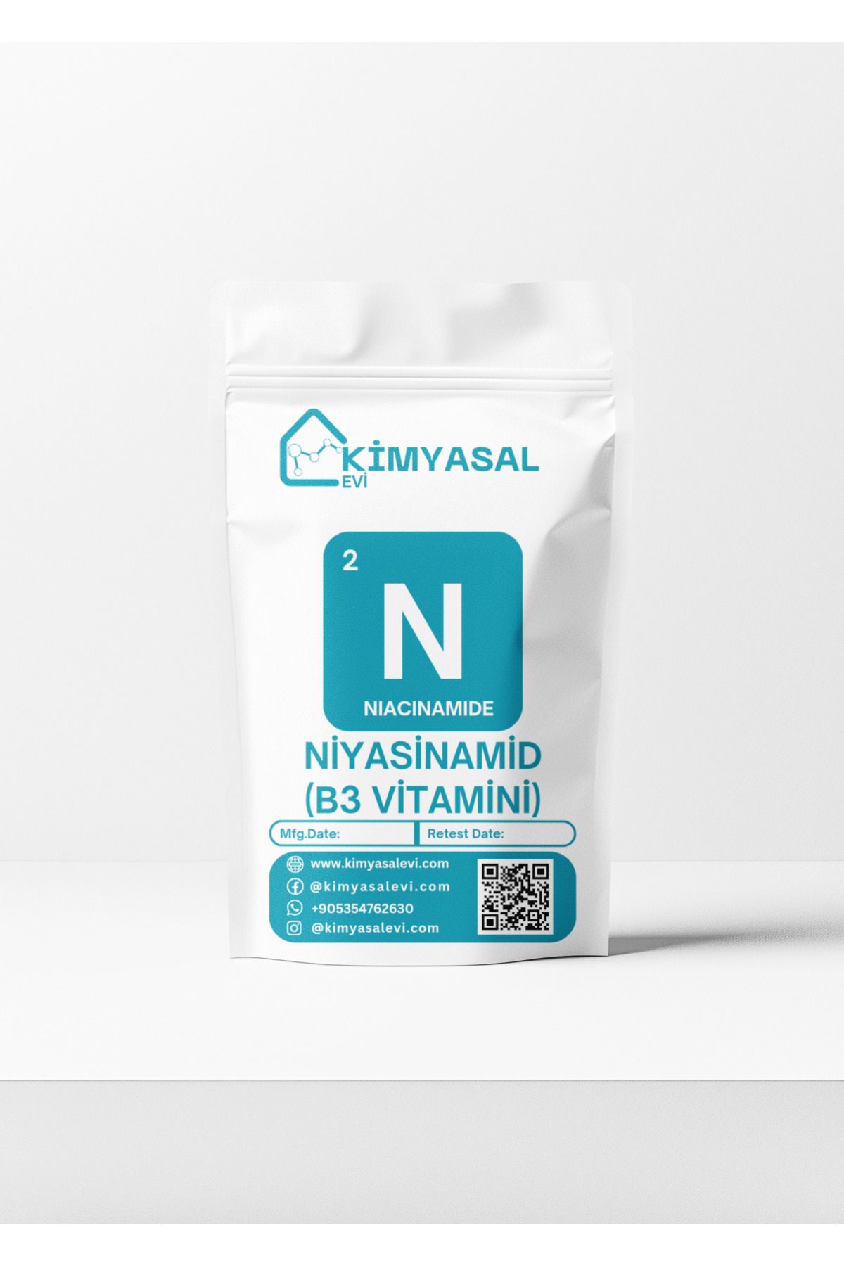 KİMYASAL EVİ Niyasinamid-nıacınamıde (vitamin B3) Hammadde 100g