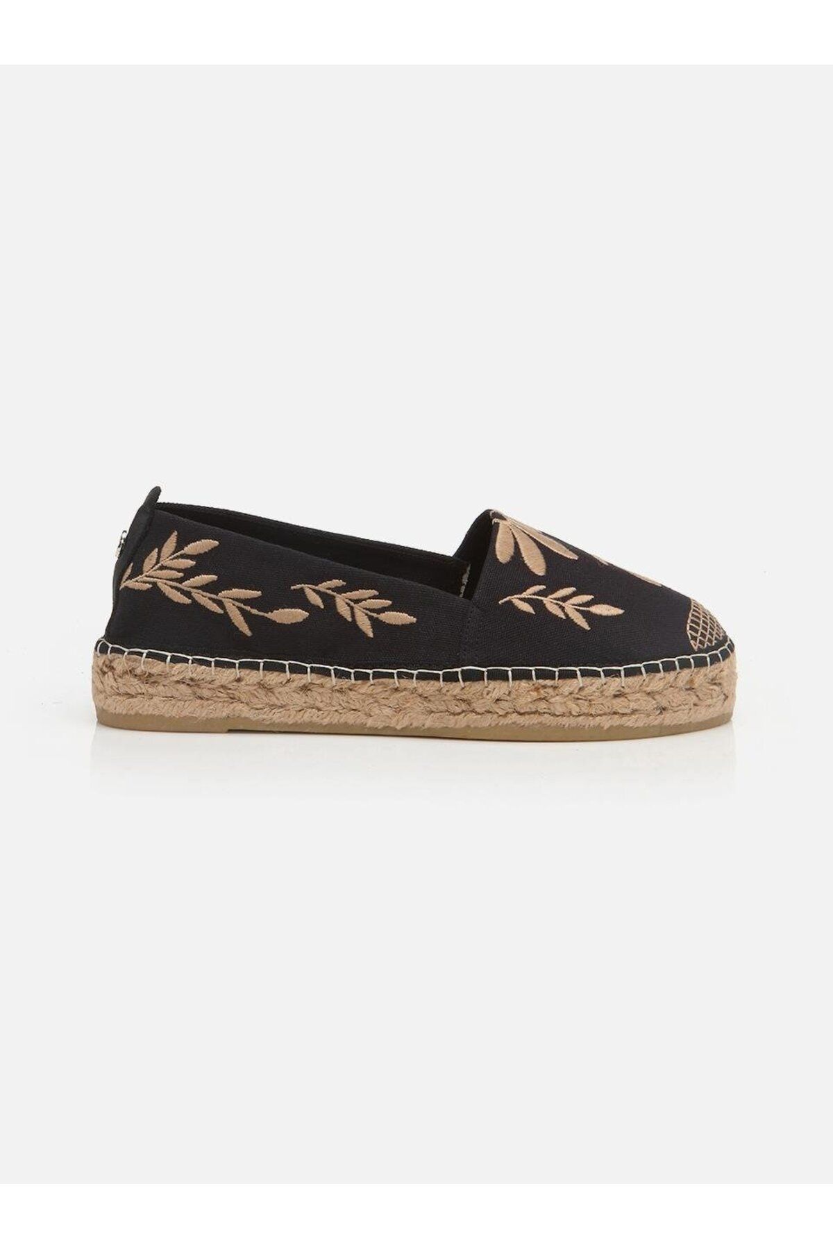 Su Espadril Naima Siyah Kadın Düz Espadril