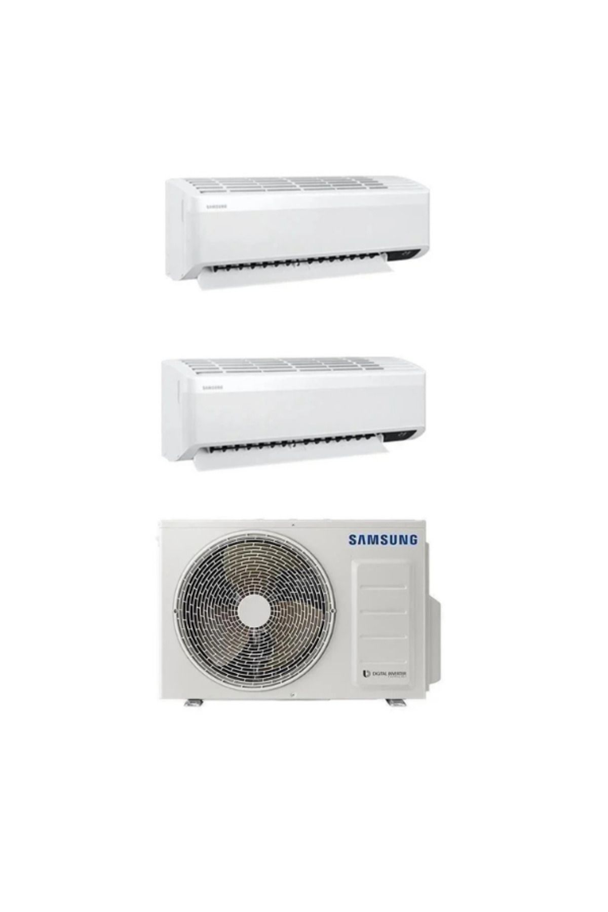 Samsung Windfree 1+2 Sistem (AJ050TXJ2KH-EA)  9+18 BTU İÇ ,5.2 kw Dış A++  Multi Duvar Tipi Klima