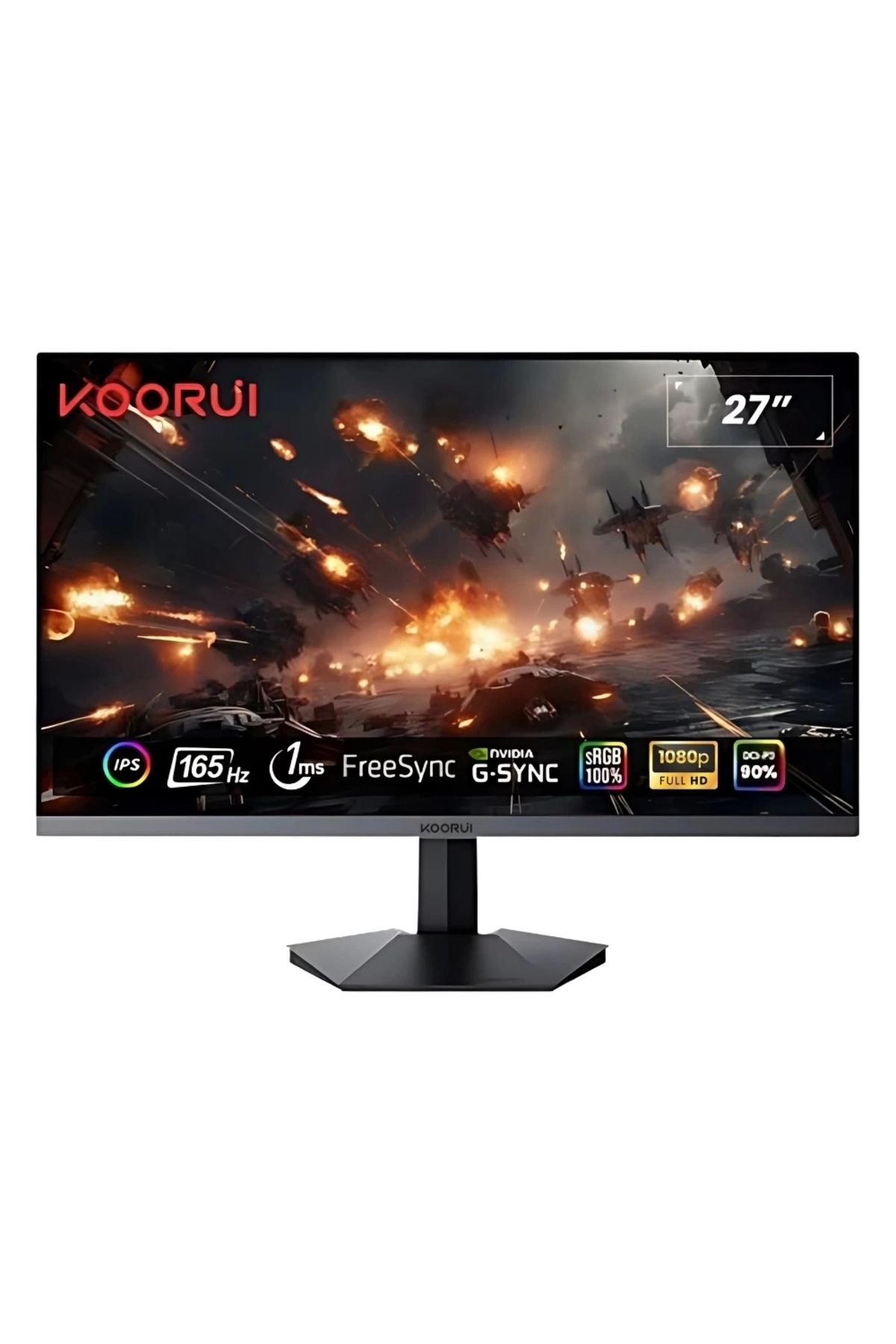 Koorui 27" Gn06 Ips 1ms 165hz Hdmı, Displayport G-sync, Freesync Vesa 1080p Gaming Siyah Monitör