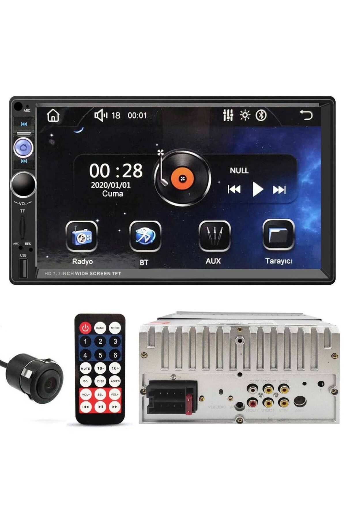 Navigold Ds-5350  Üniversal Double Teyp 7'' Inch Bluetooth- Çift Usb 4x55w  Kamera hediye android degildir